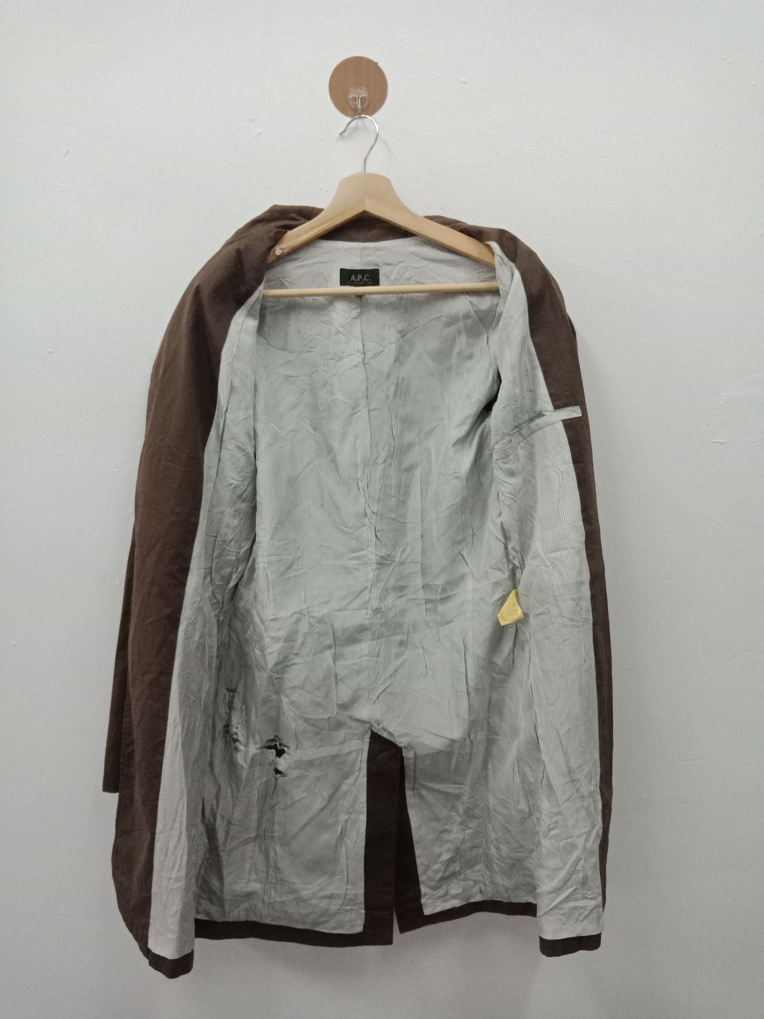 A.P.C. × Designer A.P.C. Dark Brown Long Jacket Size US M / EU 48-50 / 2 - 2 Thumbnail