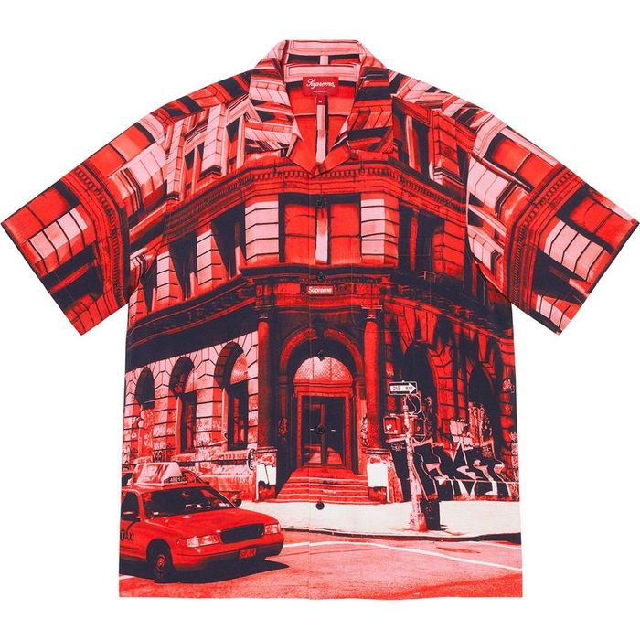 Supreme Supreme 190 Bowery Rayon S/S Large Red Button Up Shirt