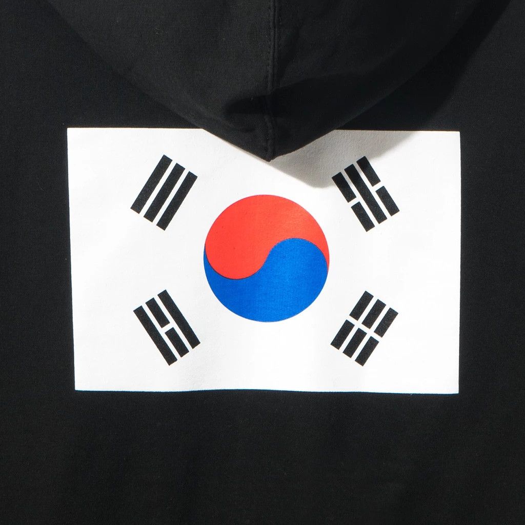 DS White ASSC Korean Flag The Drive Black Hoodie BAPE KITH