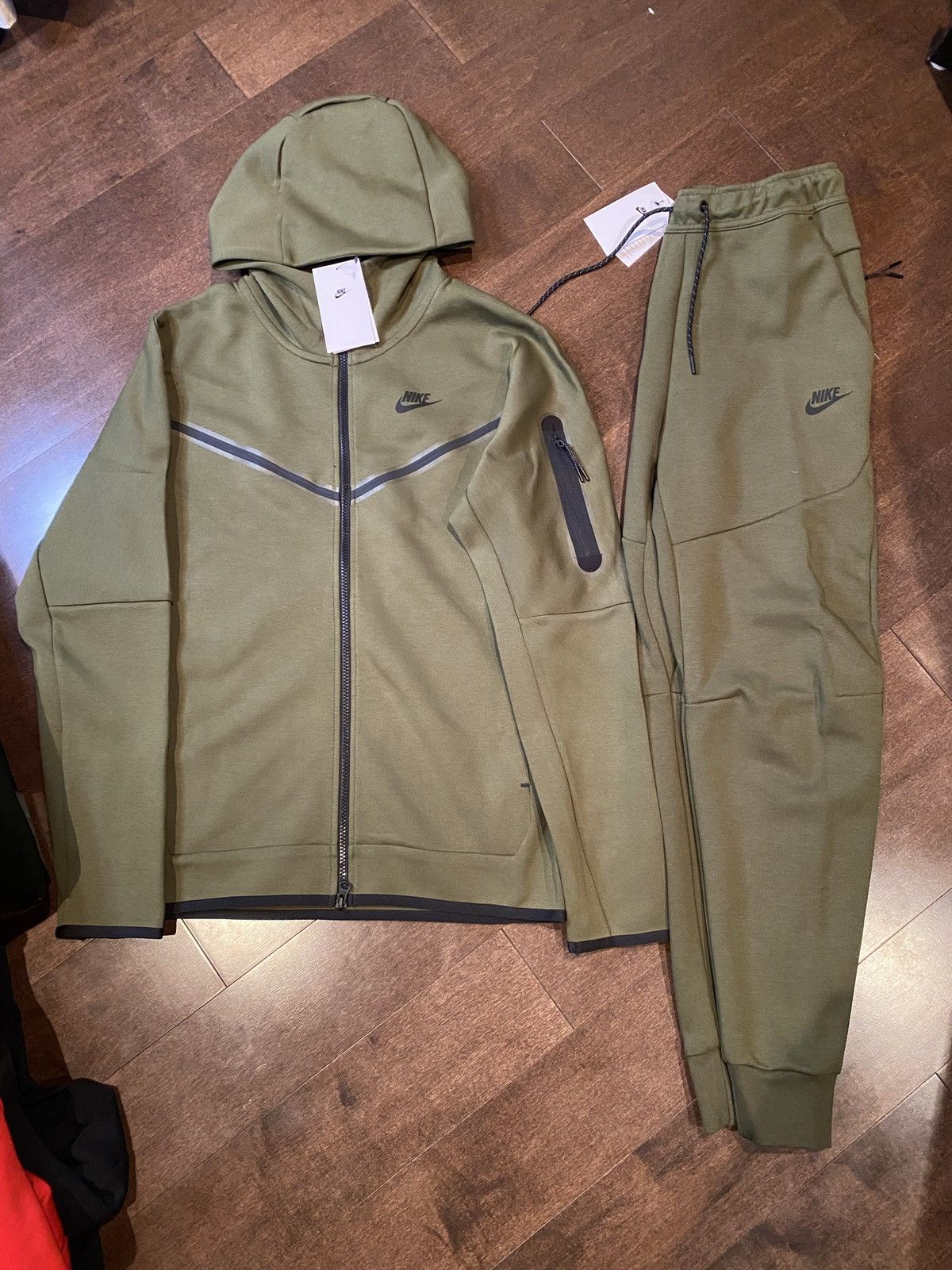 Nike Nike Olive Tech Fleece Tracksuit | Grailed