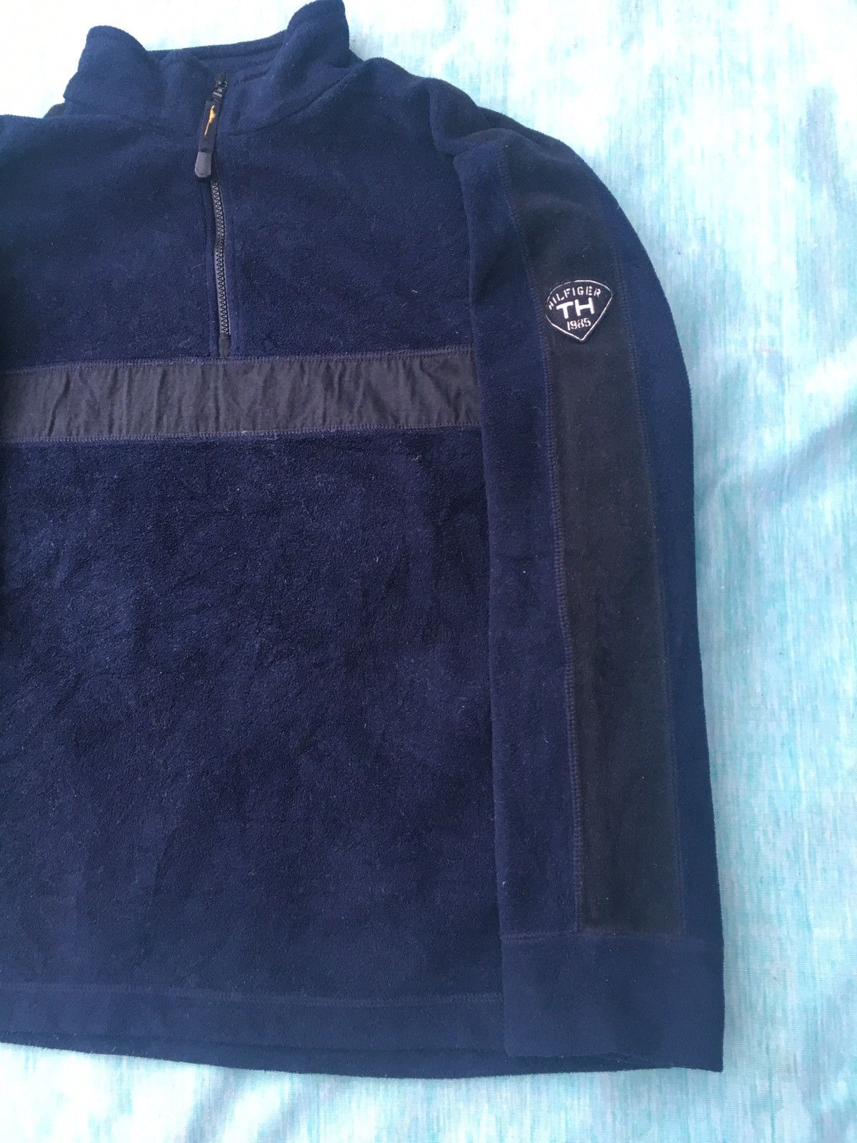 Tommy Hilfiger Vintage Tommy Hilfiger Big Logo Half Zipper Sweatshirt Size US L / EU 52-54 / 3 - 5 Thumbnail