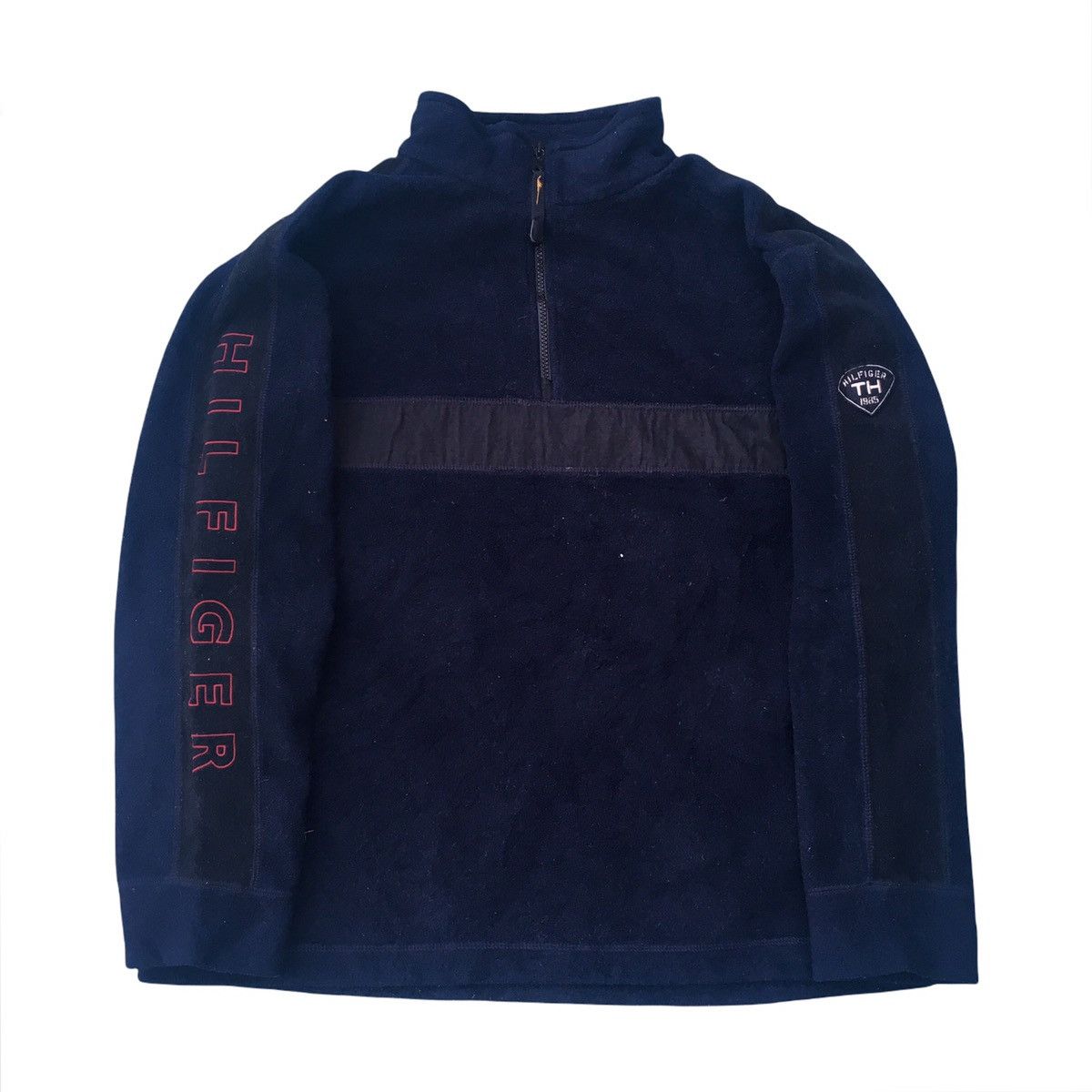 Tommy Hilfiger Vintage Tommy Hilfiger Big Logo Half Zipper Sweatshirt Size US L / EU 52-54 / 3 - 1 Thumbnail
