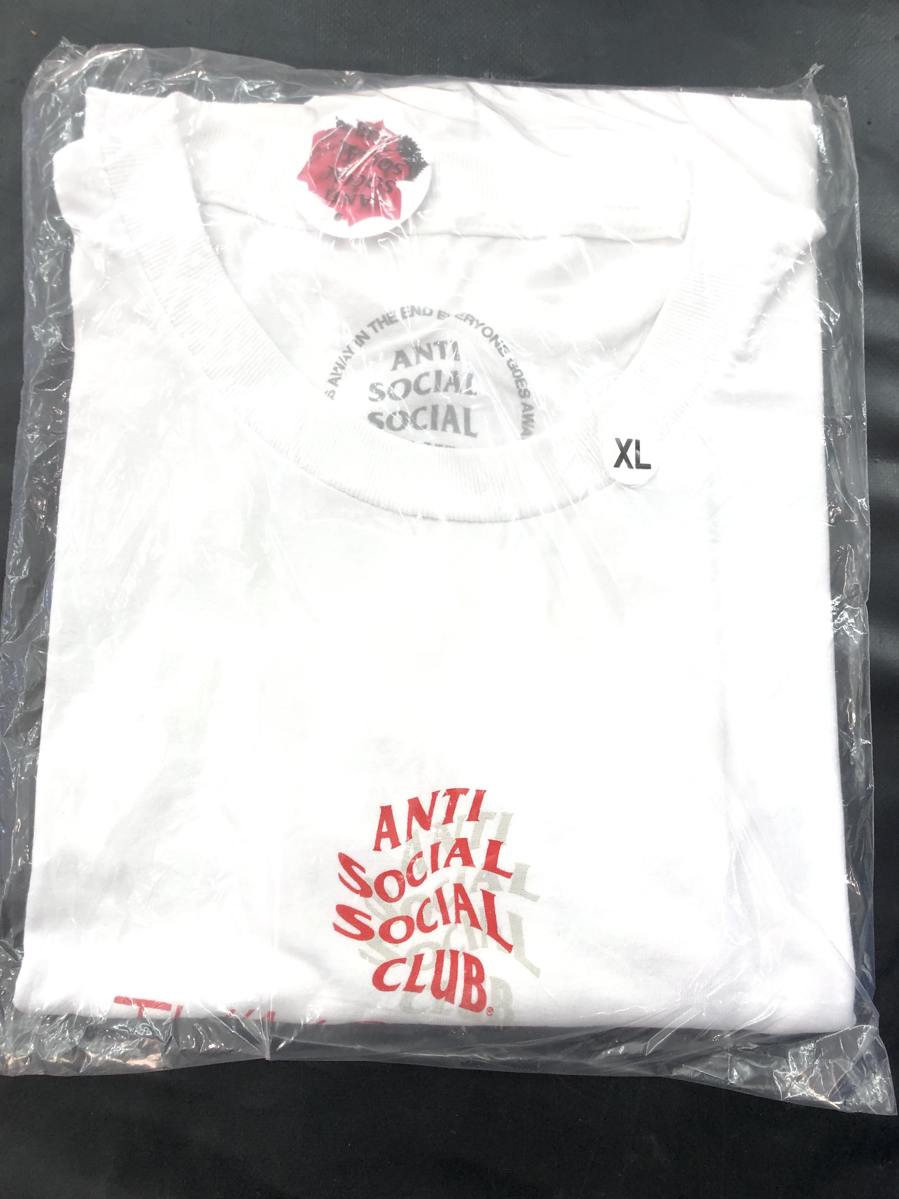 Anti Social Social Club DS Red ASSC Sometimes They Don't White Tee BAPE FTP FOG KITH Size US XL / EU 56 / 4 - 2 Thumbnail