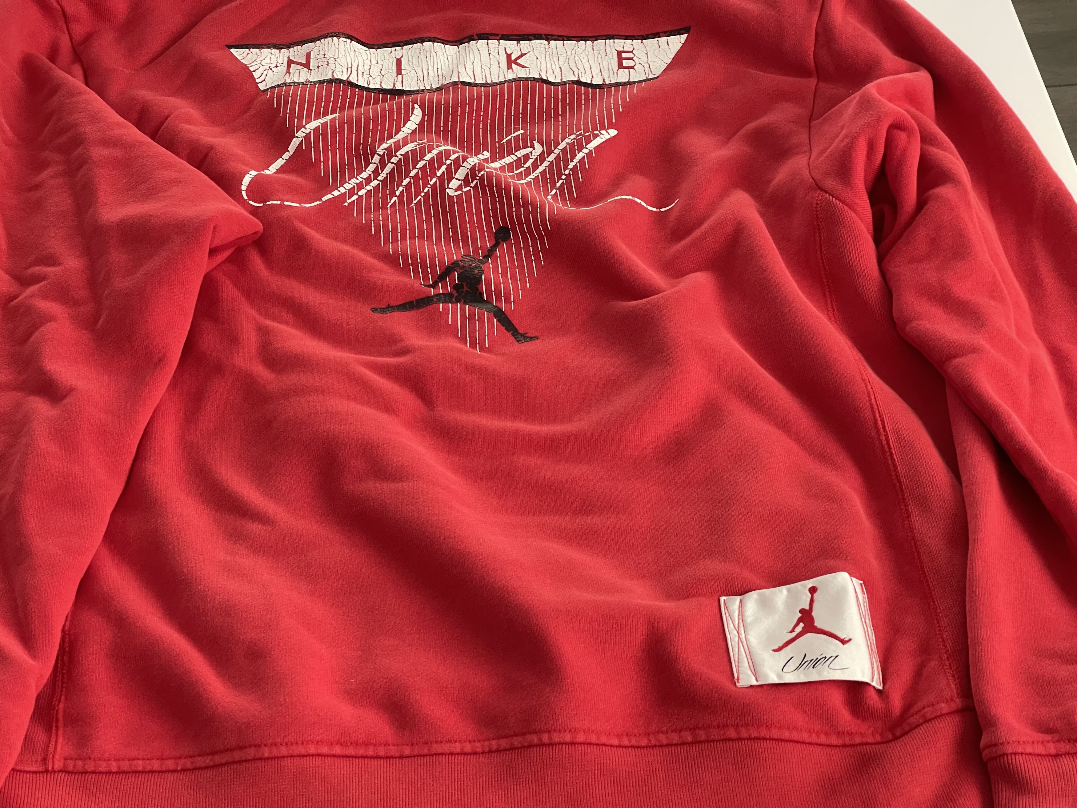 Jordan Brand Jordan x Union NRG Vault AJ Flight Hoodie Red | Grailed