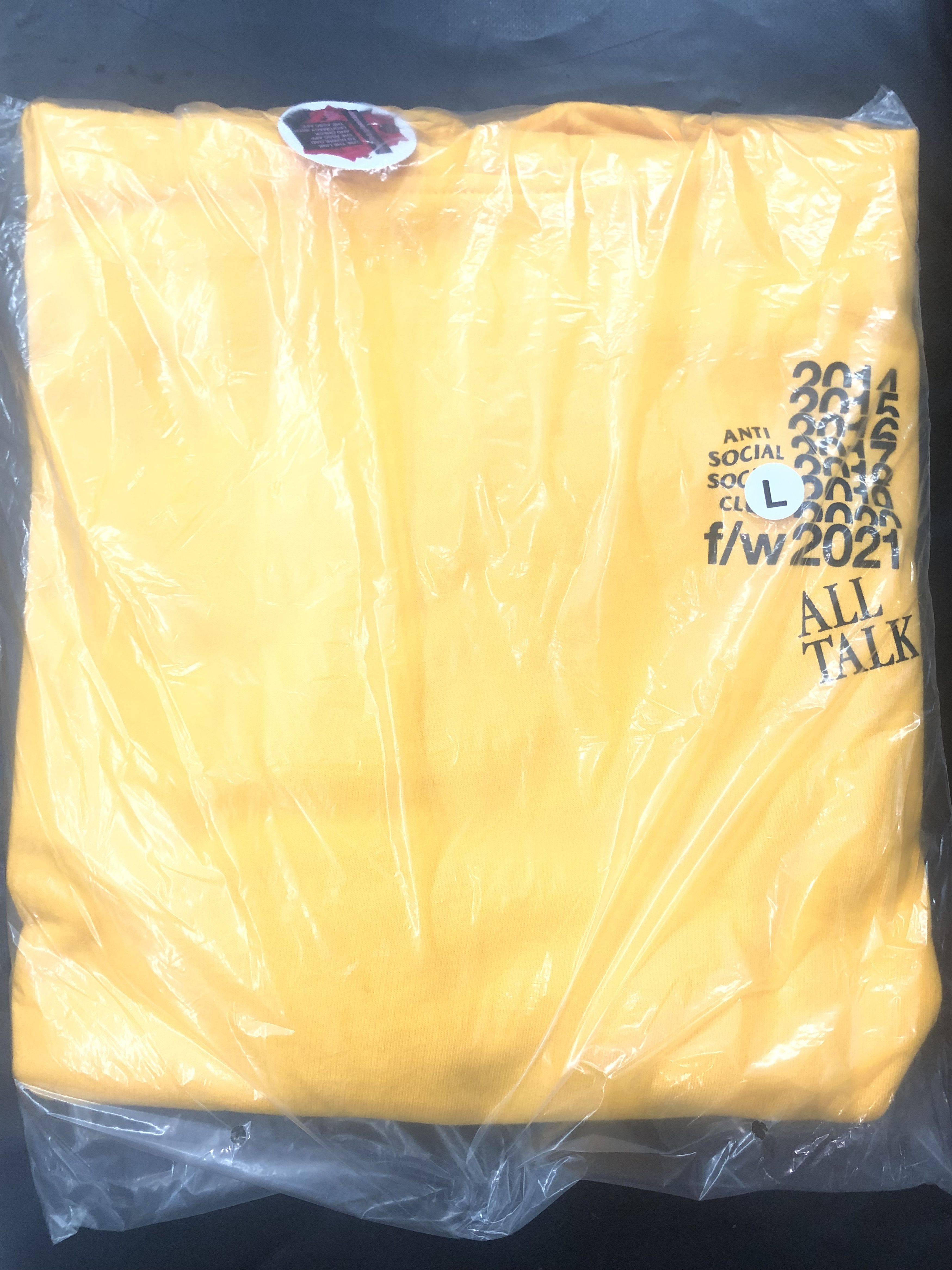Anti Social Social Club DS F/W Black ASSC All Talk On A Blog Gold Hoodie FTP FOG CDG Size US L / EU 52-54 / 3 - 2 Thumbnail