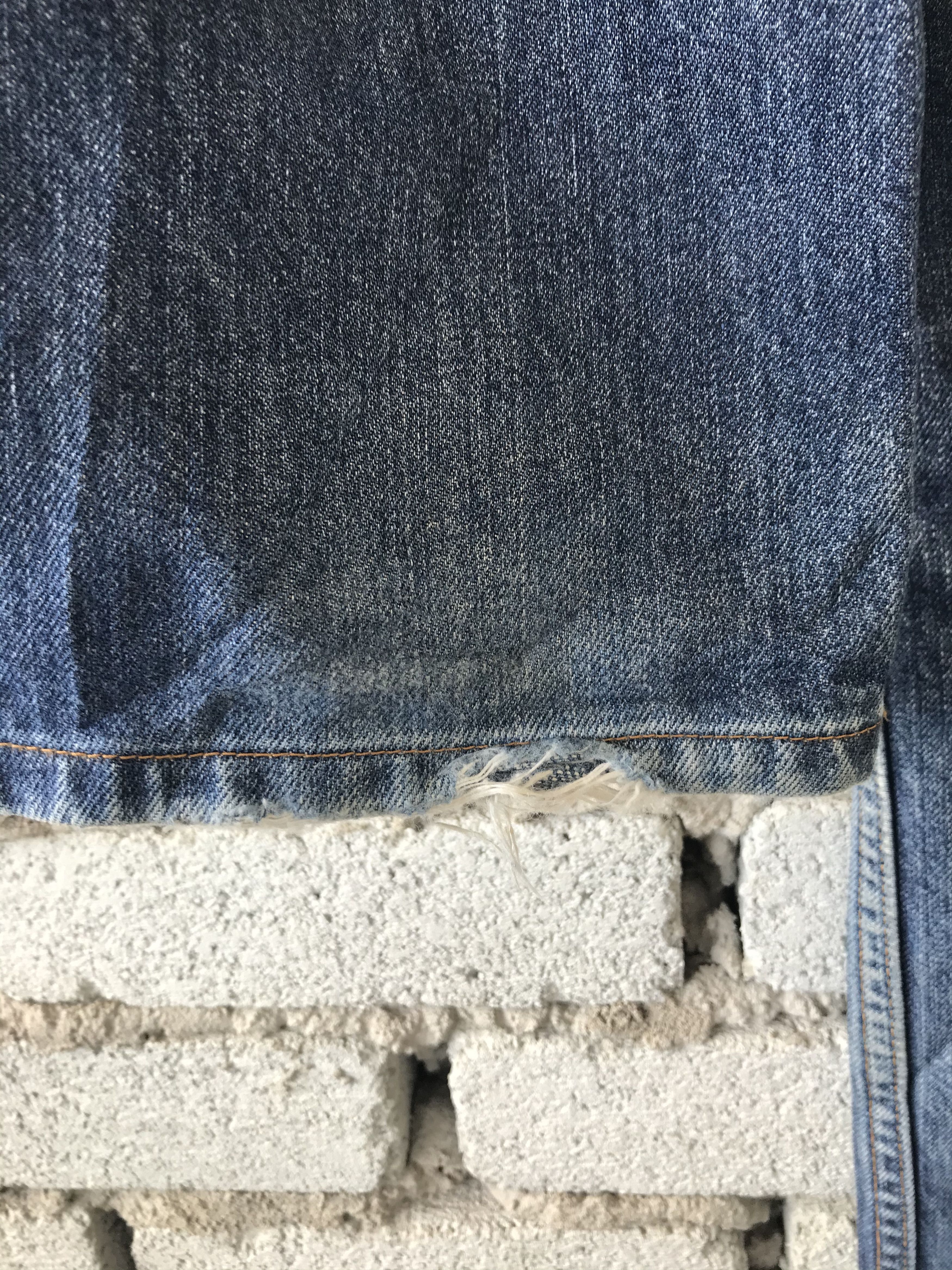 Levi's Levis 607 Orange Tab Sashiko Boro Design Made in Pakistan Size US 34 / EU 50 - 5 Thumbnail