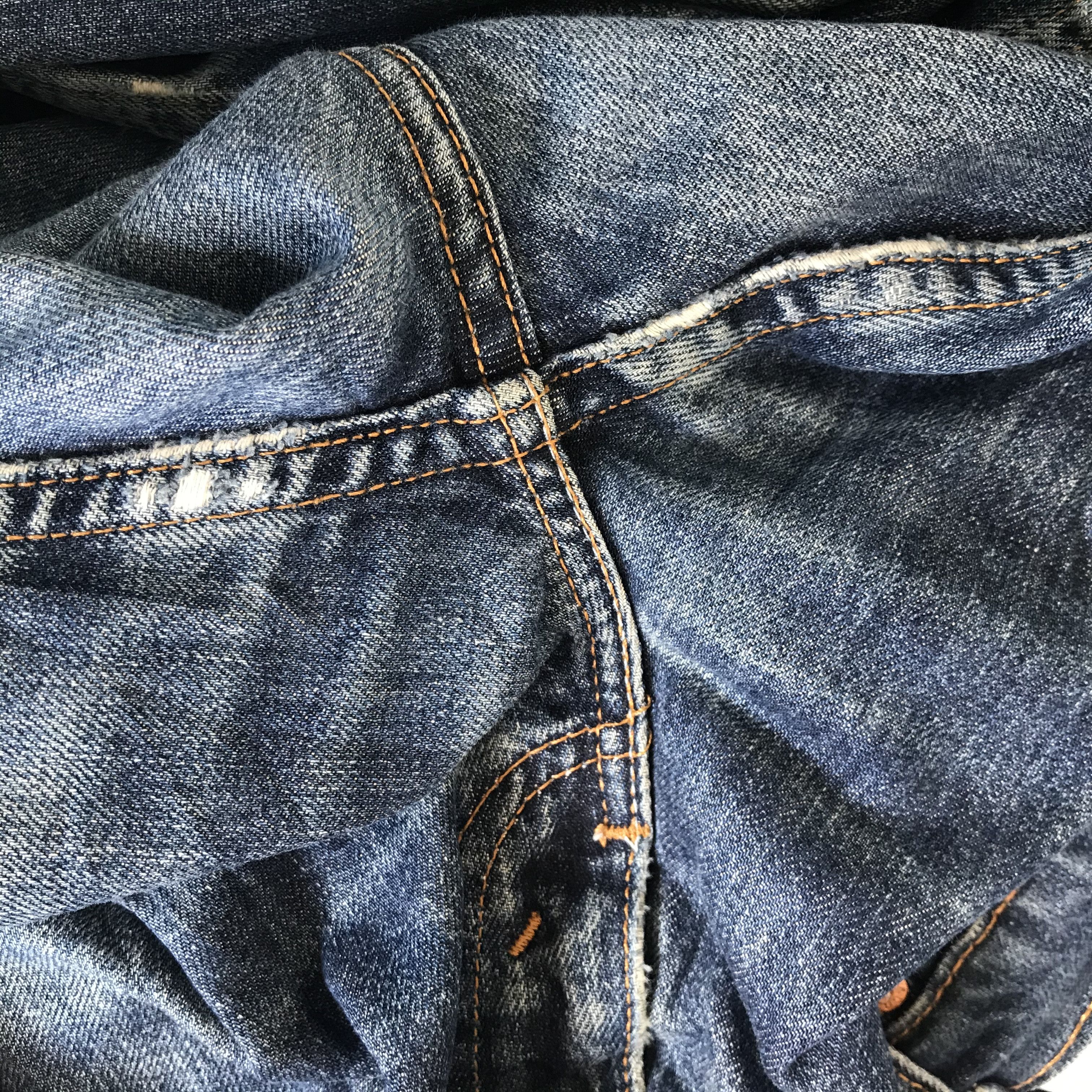 Levi's Levis 607 Orange Tab Sashiko Boro Design Made in Pakistan Size US 34 / EU 50 - 7 Thumbnail