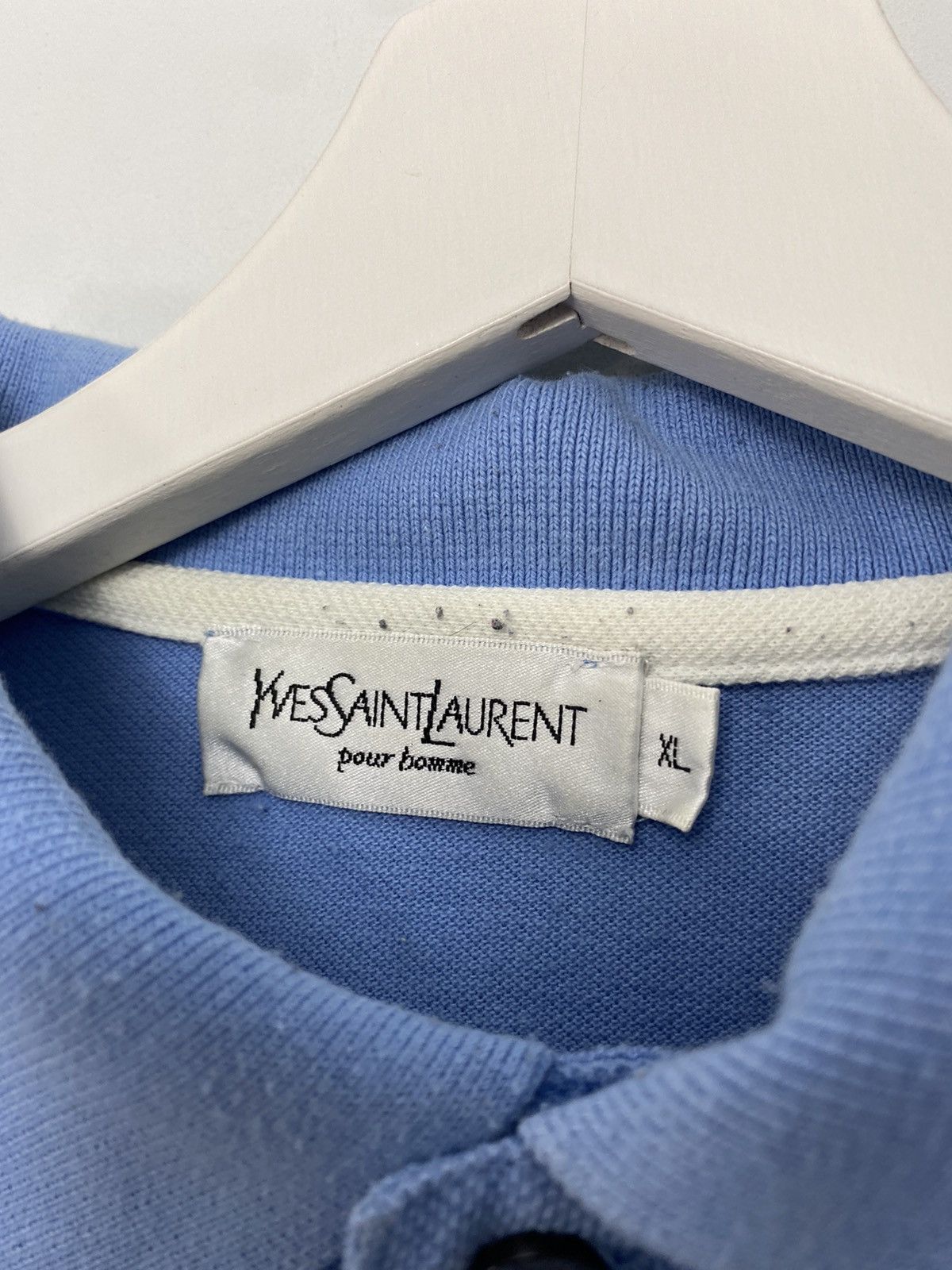 Yves Saint Laurent YSL Yves Saint Laurent Baby Blue Polo Shirt Size US XL / EU 56 / 4 - 3 Thumbnail