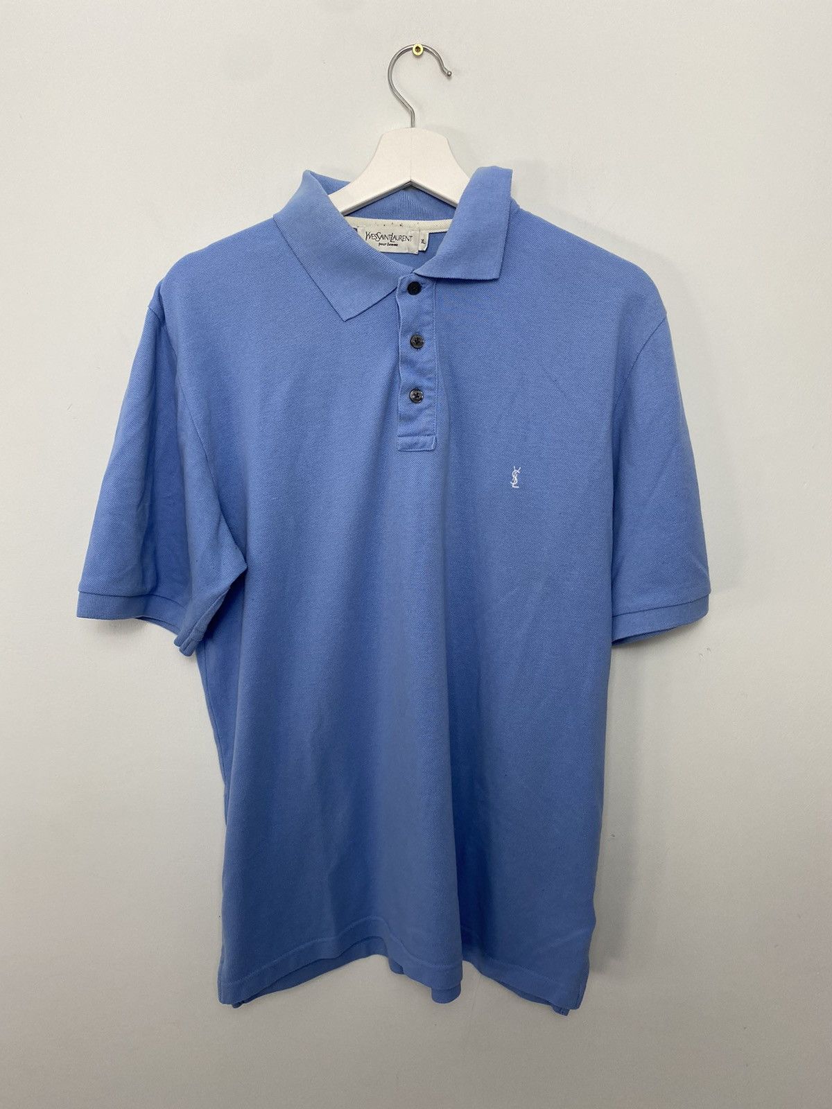 Yves Saint Laurent YSL Yves Saint Laurent Baby Blue Polo Shirt Size US XL / EU 56 / 4 - 1 Thumbnail