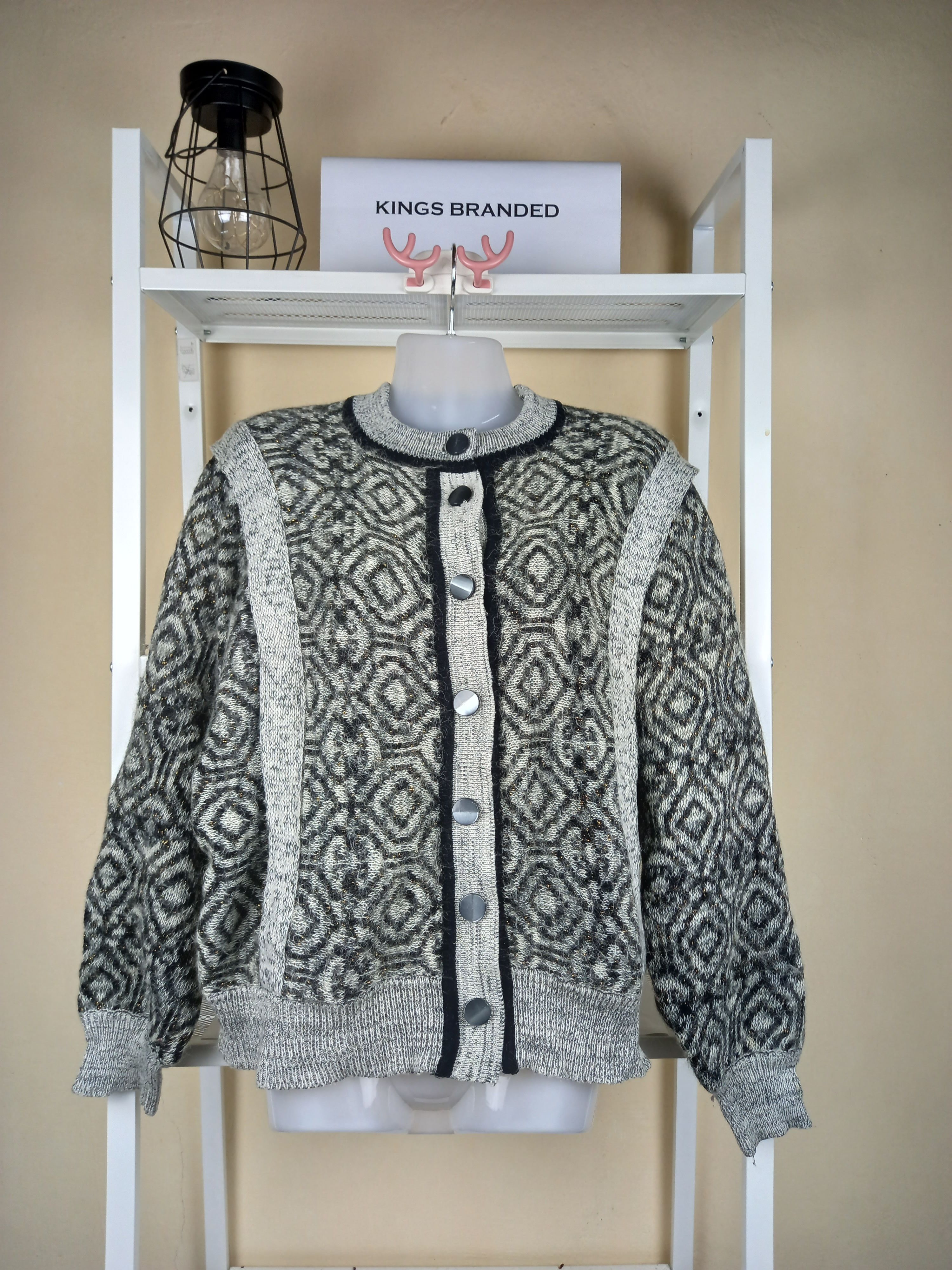 Aran Isles Knitwear × Designer × Other FULL DESIGN BUTTON UP KNIT Size US M / EU 48-50 / 2 - 2 Thumbnail