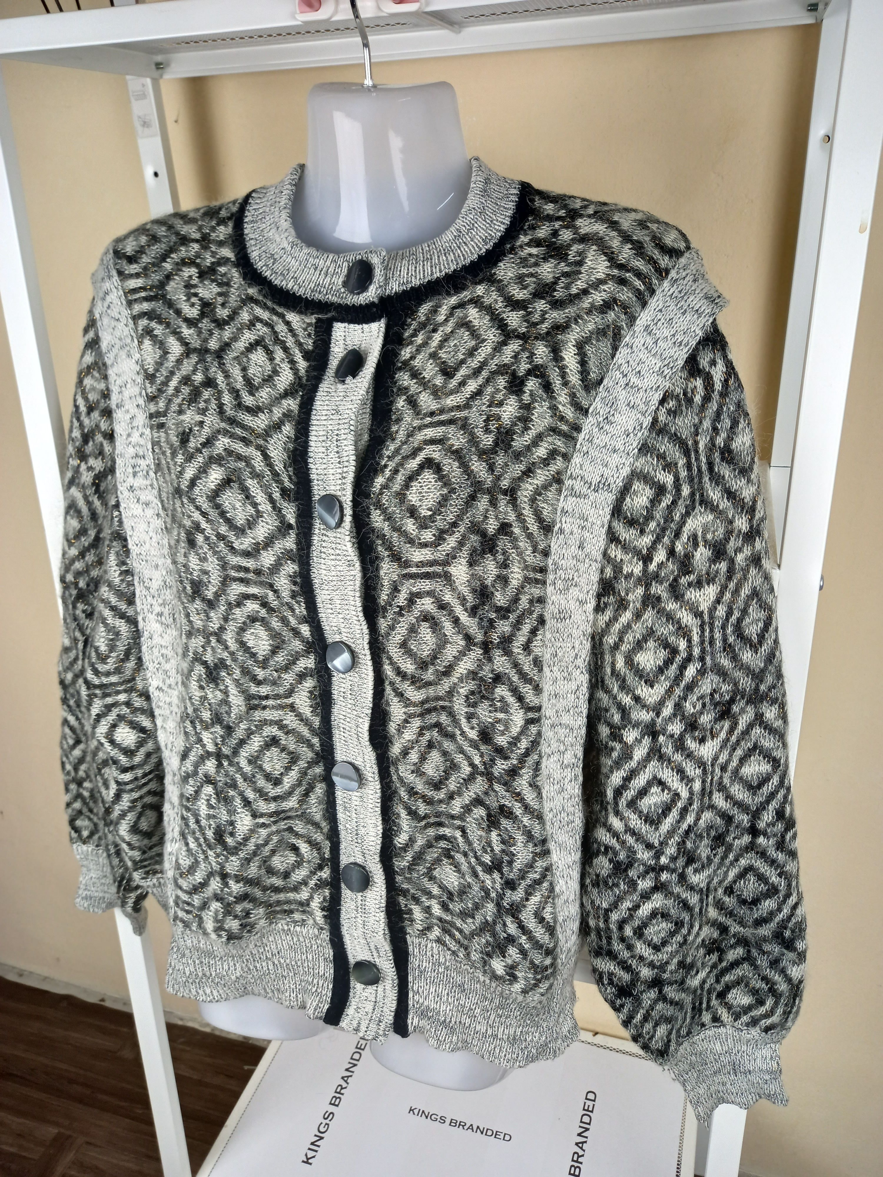 Aran Isles Knitwear × Designer × Other FULL DESIGN BUTTON UP KNIT Size US M / EU 48-50 / 2 - 3 Thumbnail