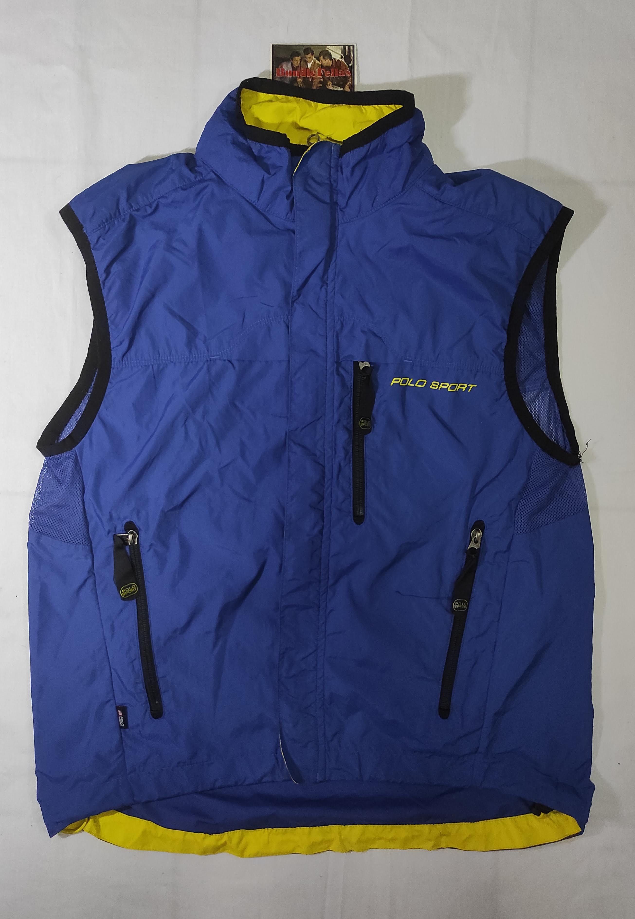 Rarely!!vintage 90s POLO Hi-tech Pocket Vest Jacket by Ralph