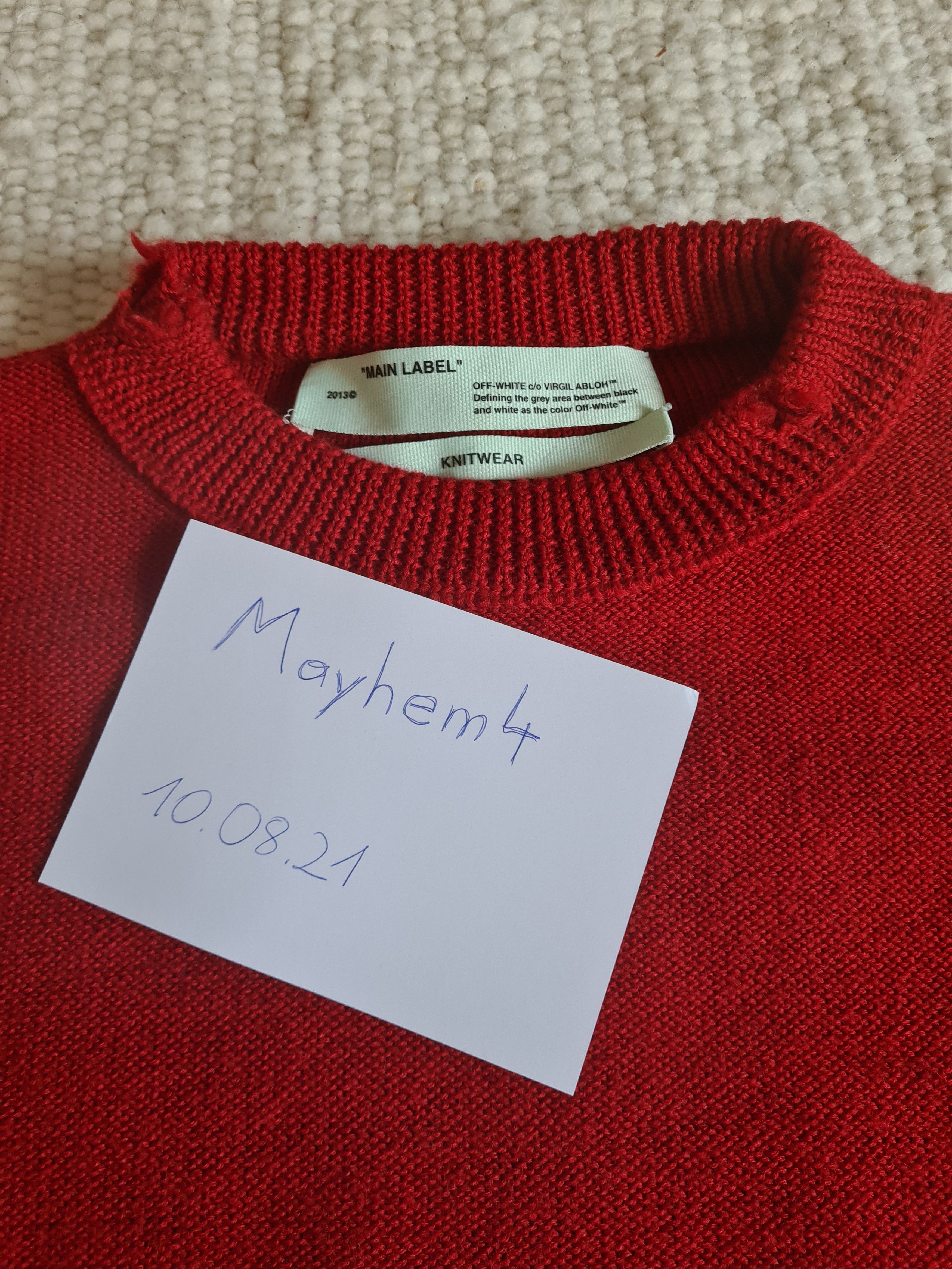 Off-White Off-White Logo Knit Sweater Size US M / EU 48-50 / 2 - 4 Thumbnail