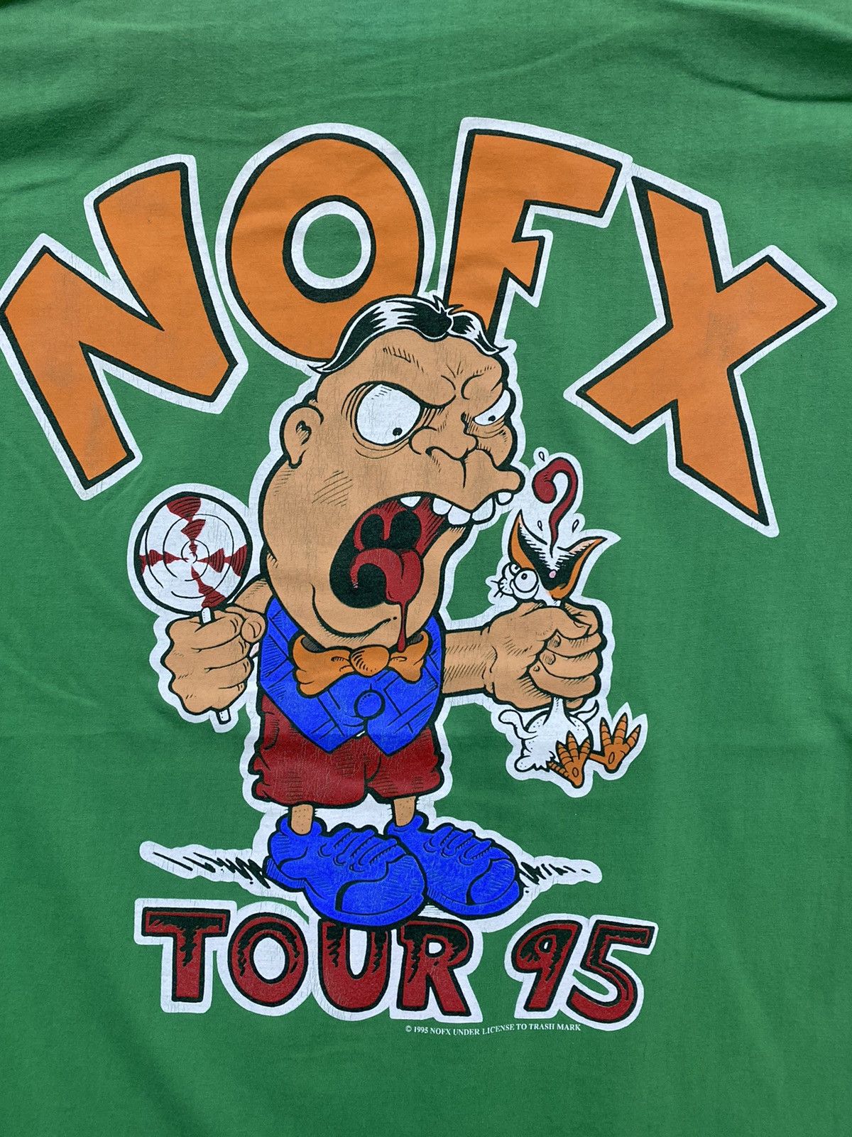 Band Tees vintage 1995 NOFX world tour punk rock artwork rare t-shirts Size US XL / EU 56 / 4 - 3 Thumbnail