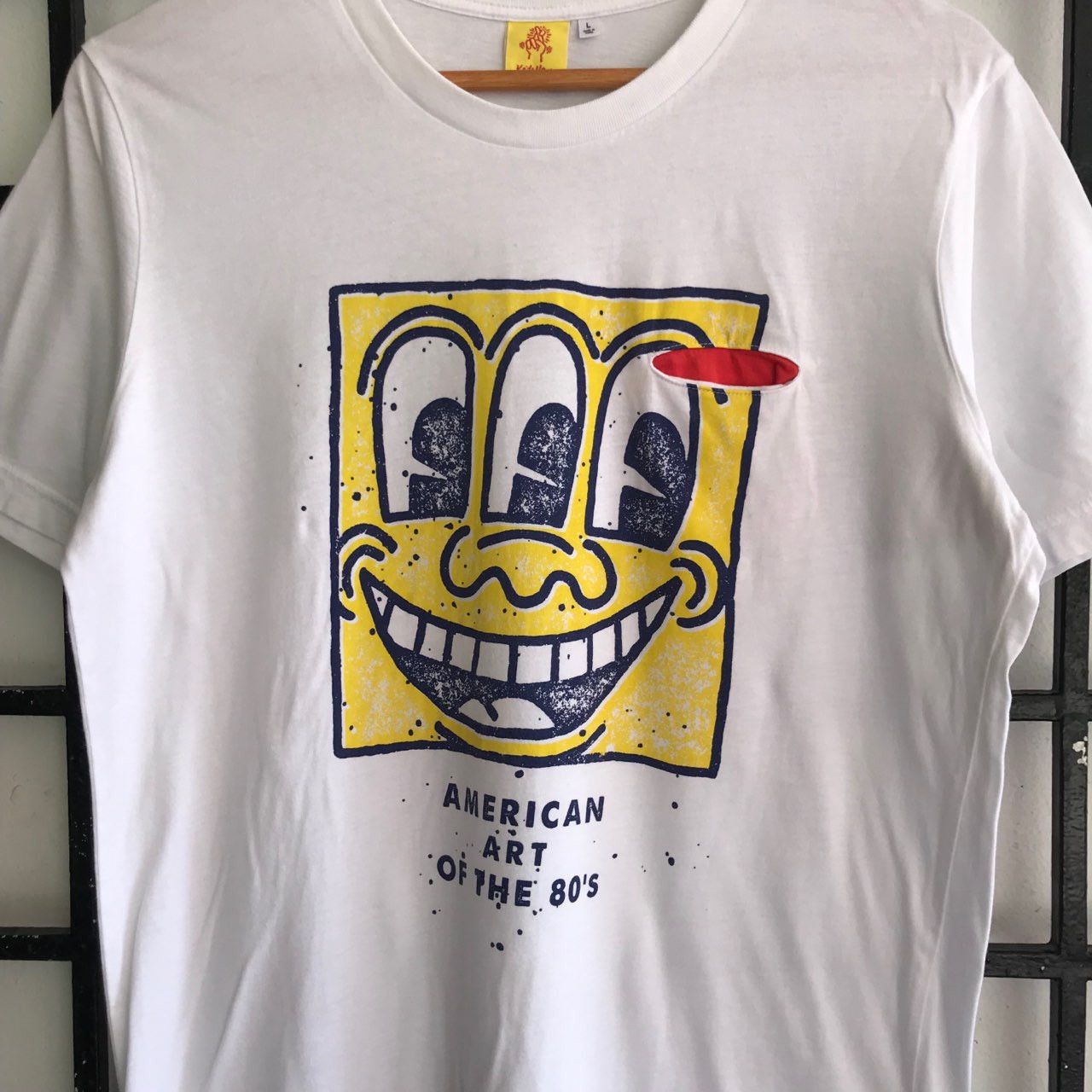 Japanese Brand × Keith Haring × Vintage 🔥 Vintage KEITH HARING Single Pocket Art Design T-shirt Size US M / EU 48-50 / 2 - 2 Thumbnail