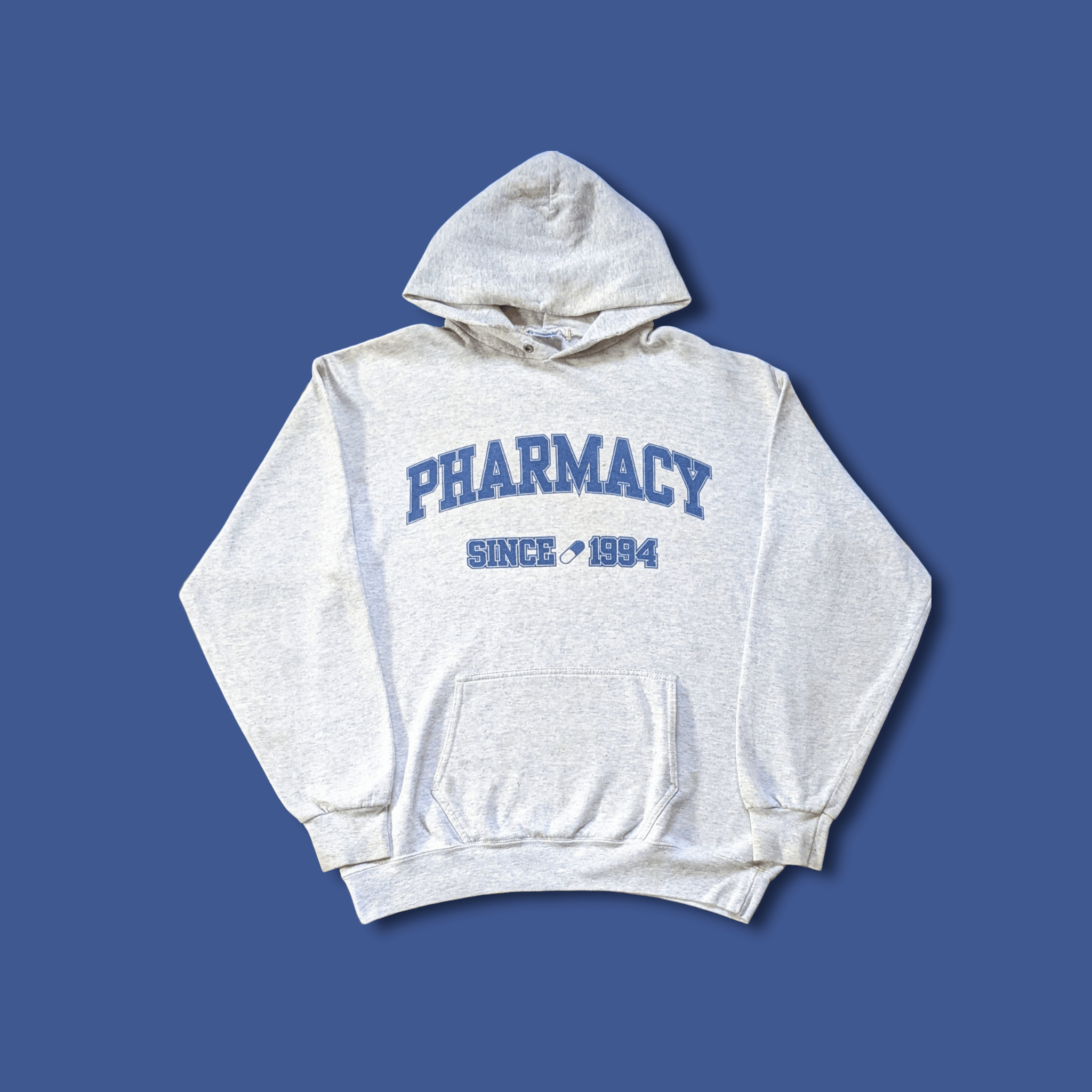 Vintage Vintage 90s Pharmacy 1994 Pills Pullover Hoodie Size US M / EU 48-50 / 2 - 1 Thumbnail