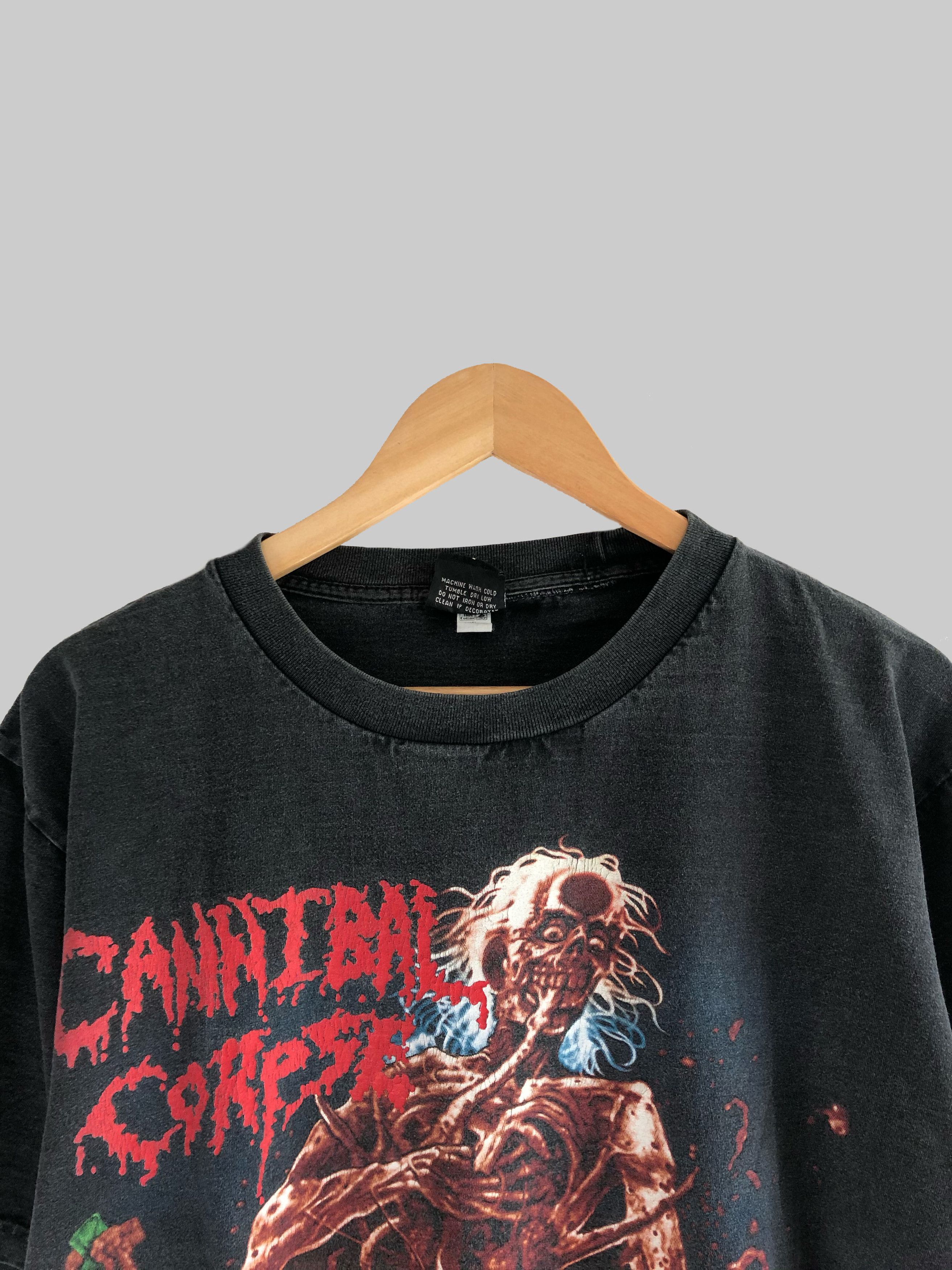 Band Tees Vintage 90s Cannibal Corpse (Napalm Death Cradle of Filth) Size US L / EU 52-54 / 3 - 3 Thumbnail