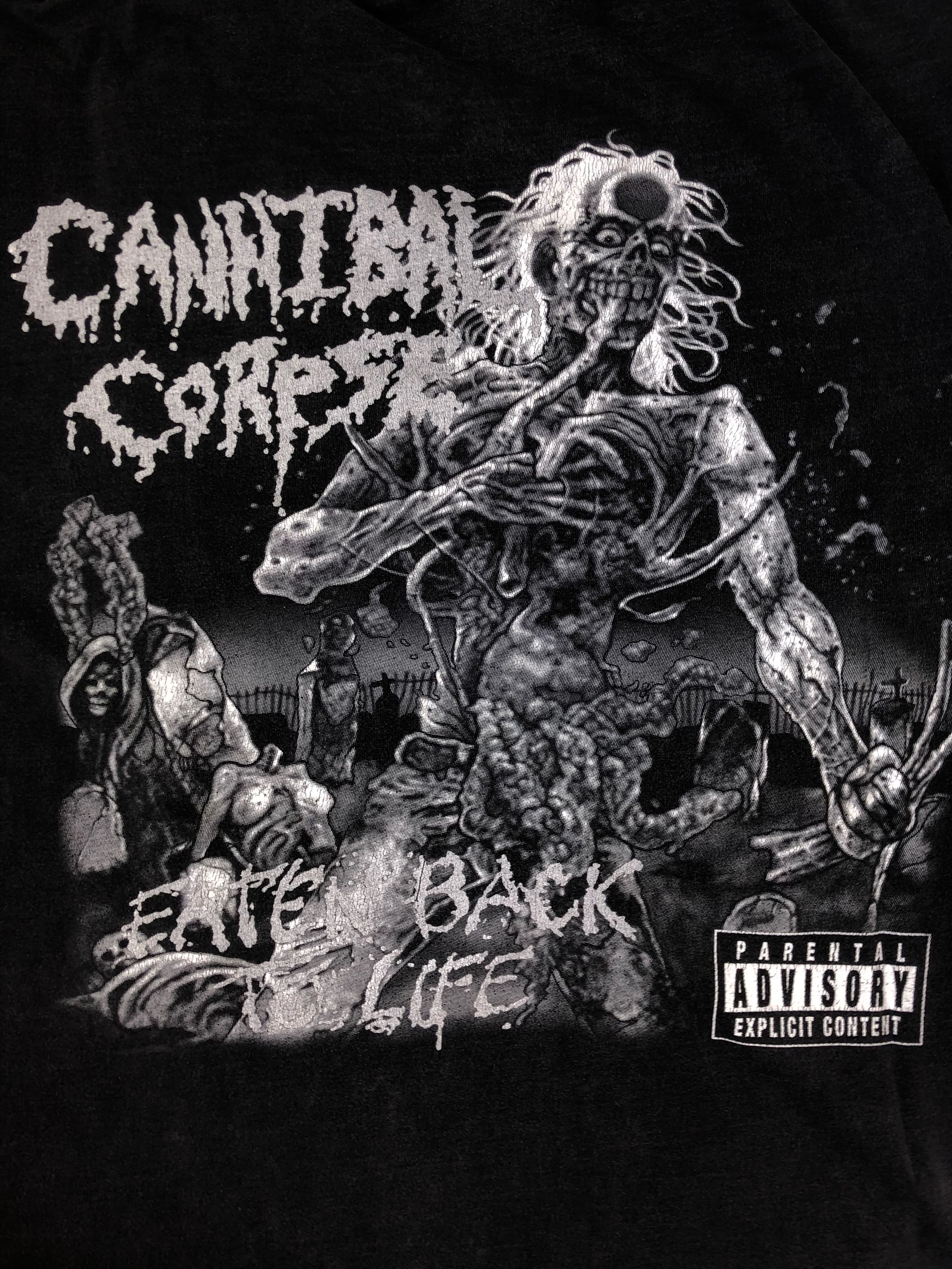 Band Tees Vintage 90s Cannibal Corpse (Napalm Death Cradle of Filth) Size US L / EU 52-54 / 3 - 12 Thumbnail