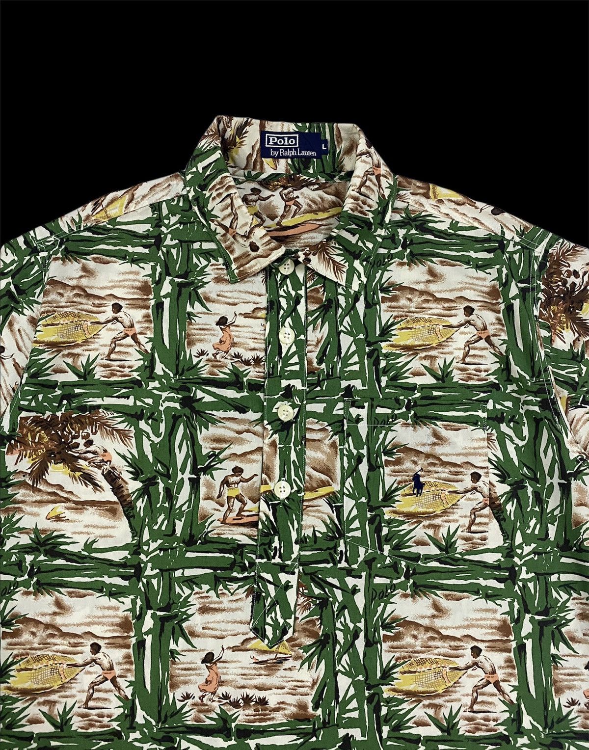 Polo Ralph Lauren Vtg🔥90’s Polo Hula Girl Hawaii Pullover Shirt Size US L / EU 52-54 / 3 - 5 Thumbnail