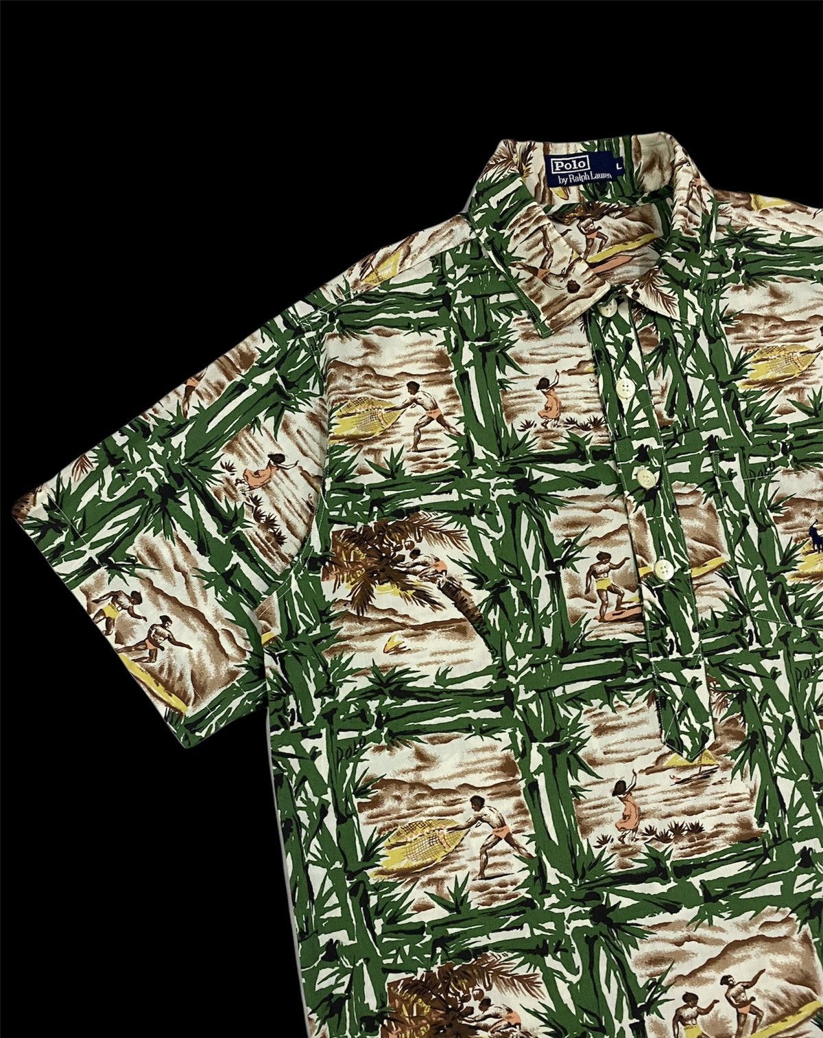 Polo Ralph Lauren Vtg🔥90’s Polo Hula Girl Hawaii Pullover Shirt Size US L / EU 52-54 / 3 - 7 Thumbnail