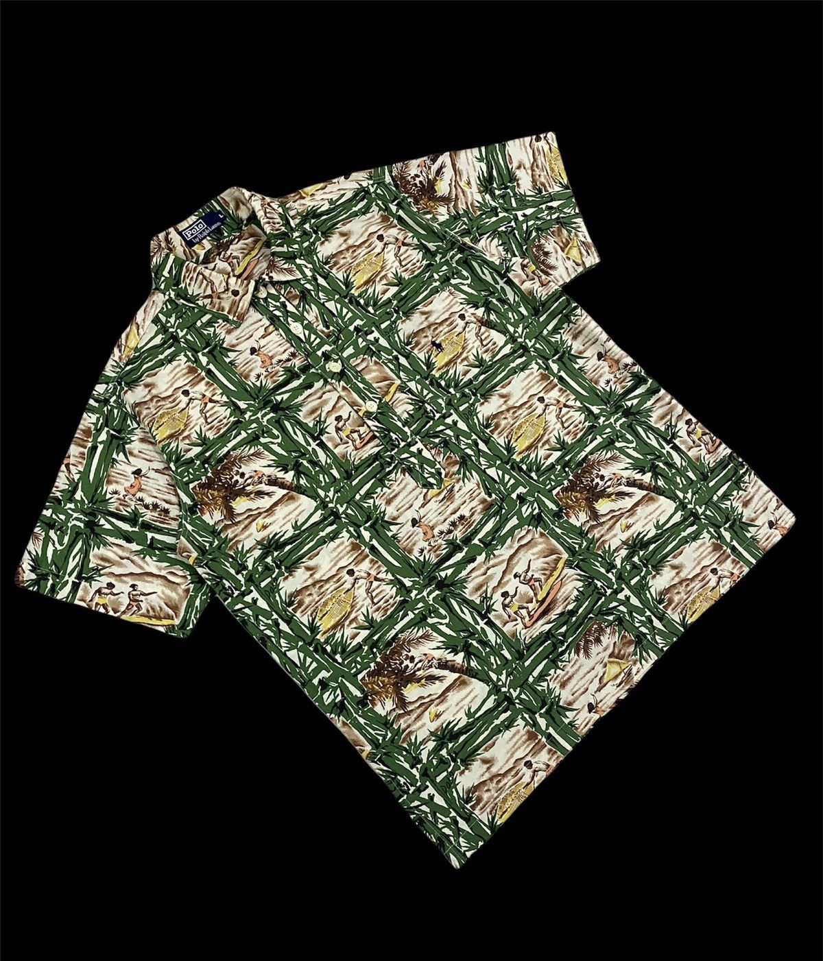 Polo Ralph Lauren Vtg🔥90’s Polo Hula Girl Hawaii Pullover Shirt Size US L / EU 52-54 / 3 - 1 Thumbnail