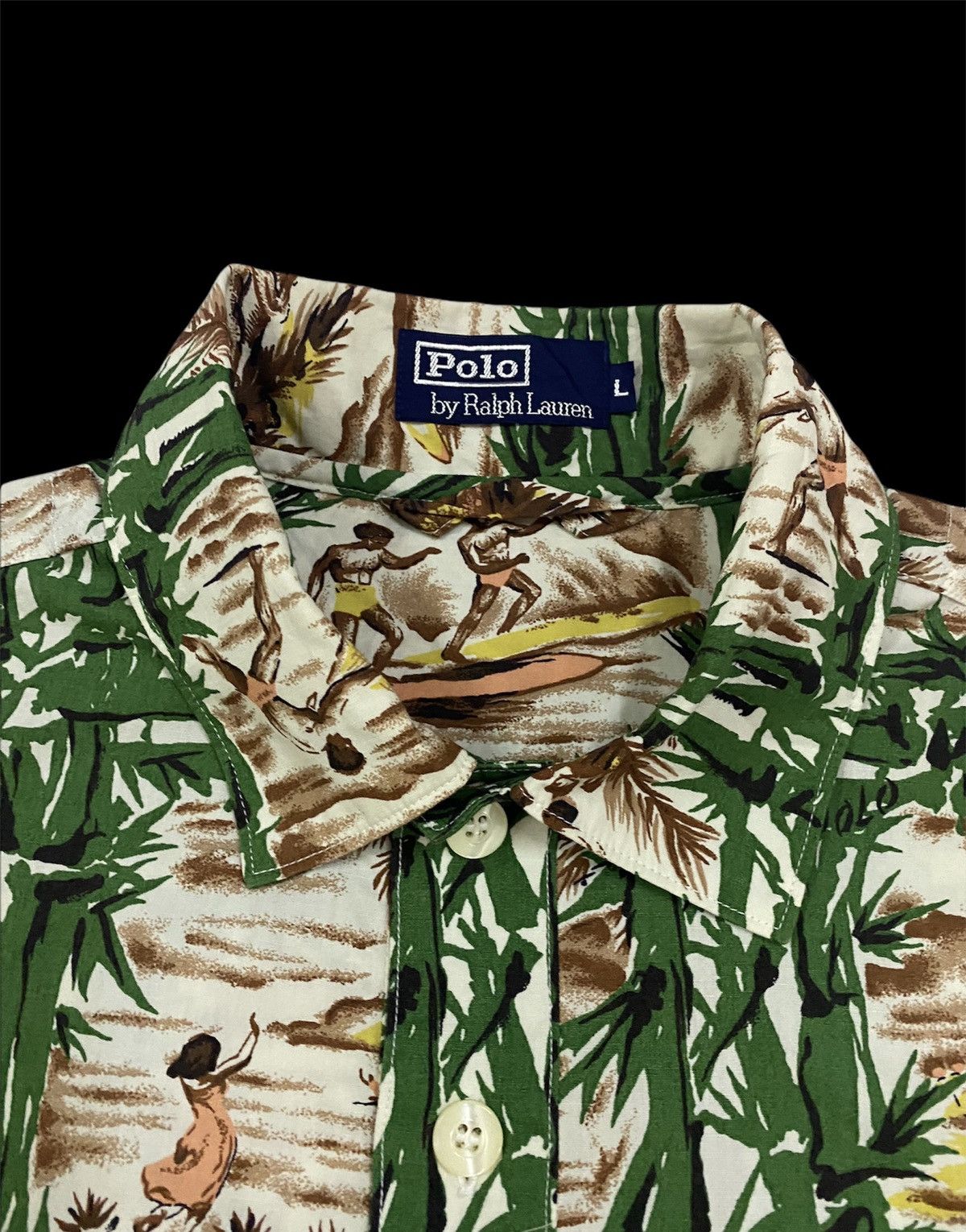 Polo Ralph Lauren Vtg🔥90’s Polo Hula Girl Hawaii Pullover Shirt Size US L / EU 52-54 / 3 - 12 Thumbnail