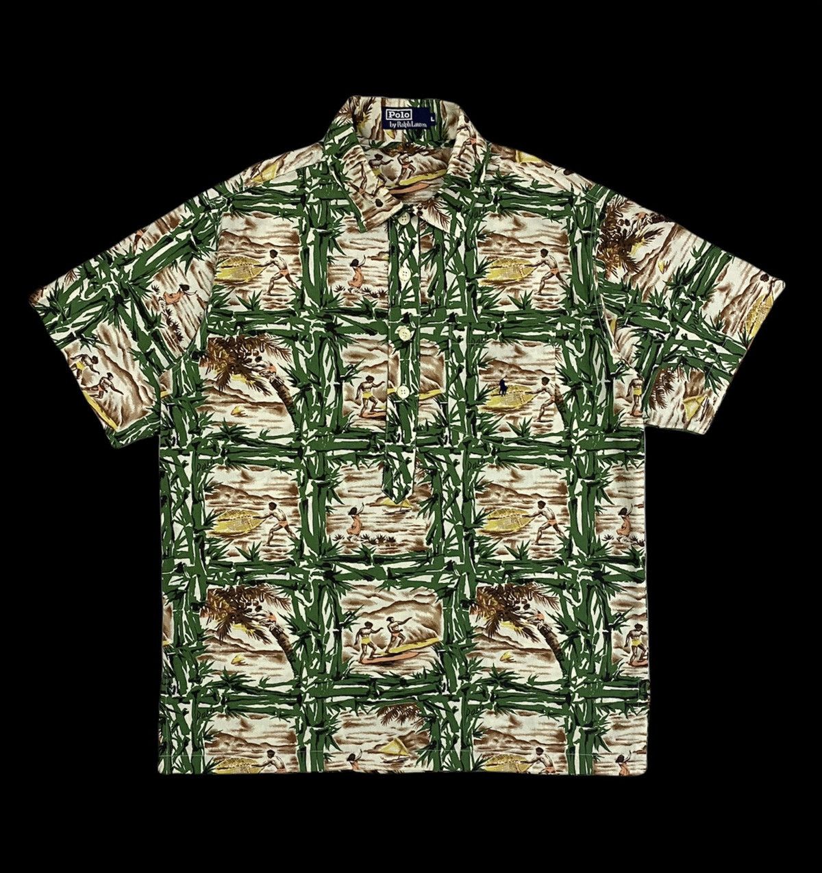 Polo Ralph Lauren Vtg🔥90’s Polo Hula Girl Hawaii Pullover Shirt Size US L / EU 52-54 / 3 - 2 Thumbnail