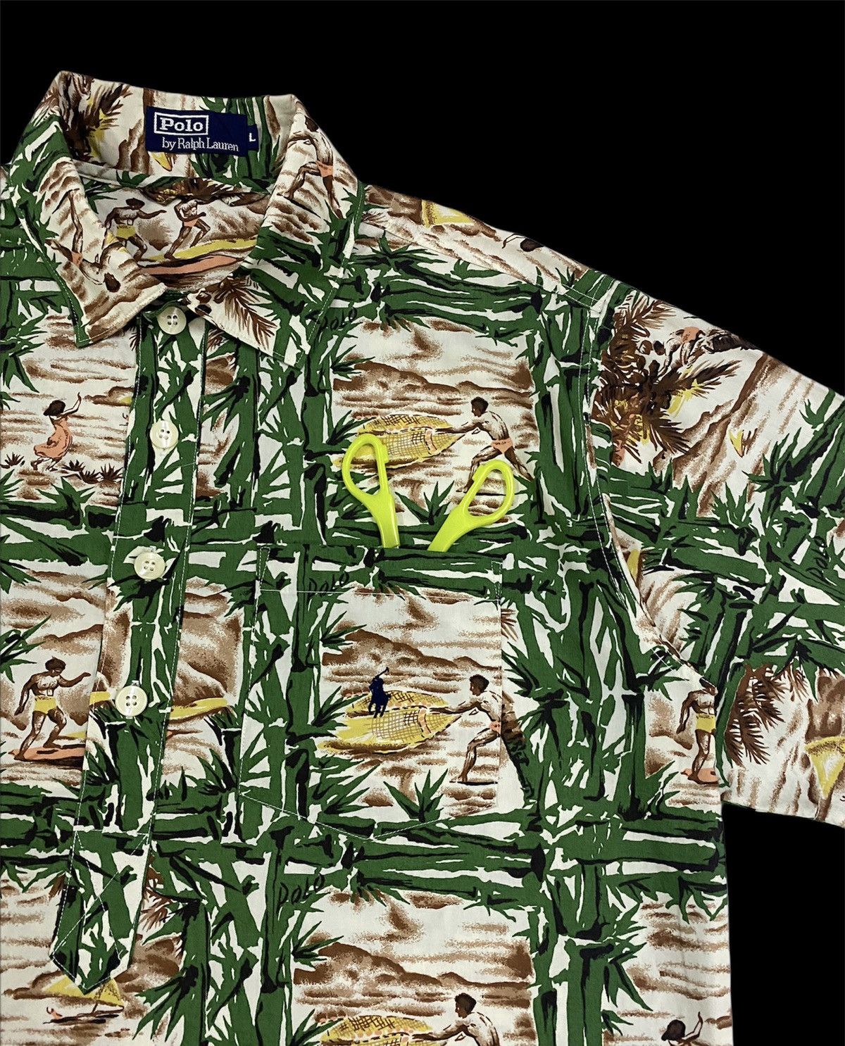 Polo Ralph Lauren Vtg🔥90’s Polo Hula Girl Hawaii Pullover Shirt Size US L / EU 52-54 / 3 - 8 Thumbnail