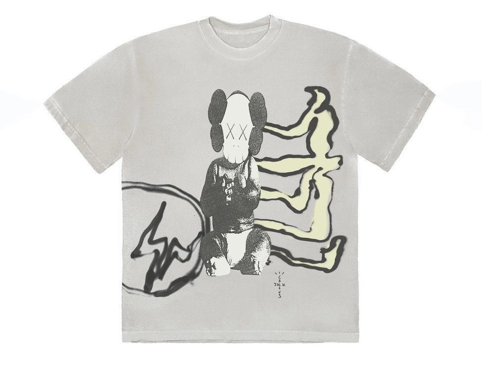 Travis Scott Cactus Jack x Kaws For Fragment Tee Size XL Short  