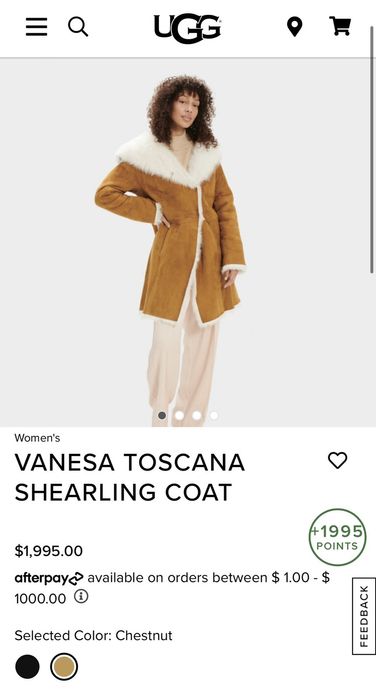 Ugg vanessa deals toscana shearling coat