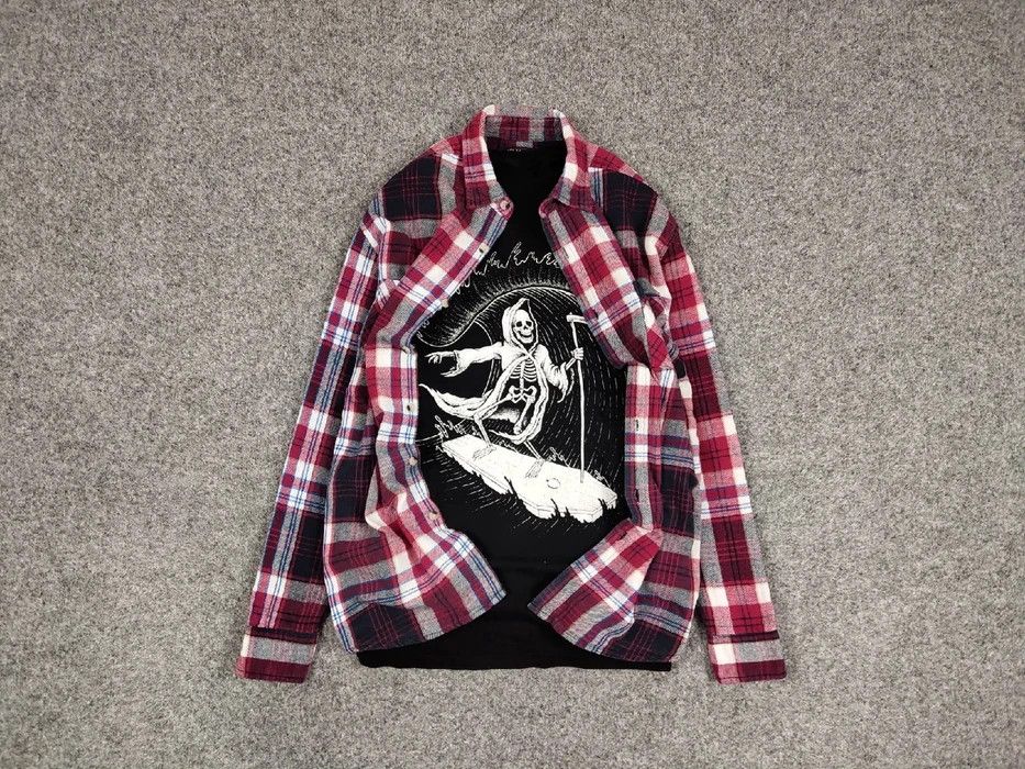 Flannel Vintage Flannel Shirt Checkered Travis Scott Style Hype Size US L / EU 52-54 / 3 - 1 Thumbnail