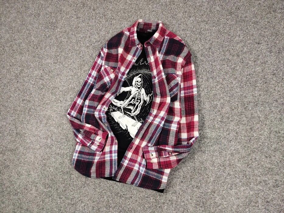 Flannel Vintage Flannel Shirt Checkered Travis Scott Style Hype Size US L / EU 52-54 / 3 - 9 Thumbnail