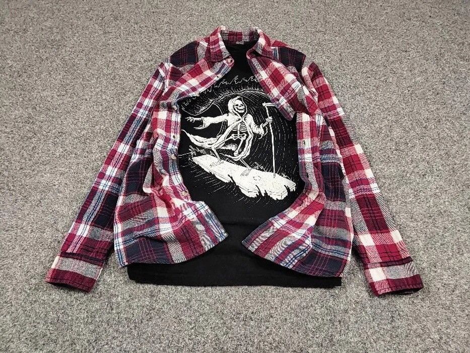 Flannel Vintage Flannel Shirt Checkered Travis Scott Style Hype Size US L / EU 52-54 / 3 - 2 Thumbnail