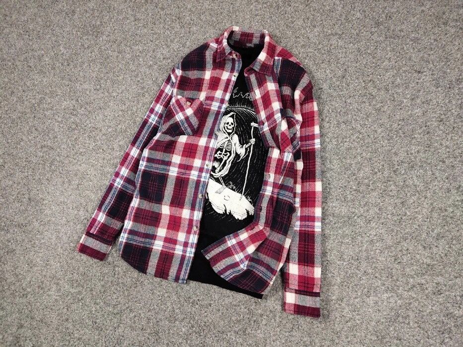 Flannel Vintage Flannel Shirt Checkered Travis Scott Style Hype Size US L / EU 52-54 / 3 - 7 Thumbnail