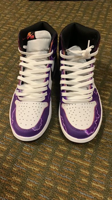 Custom Lightning Nike Jordan 1s- Purple with Colour Changing Paint