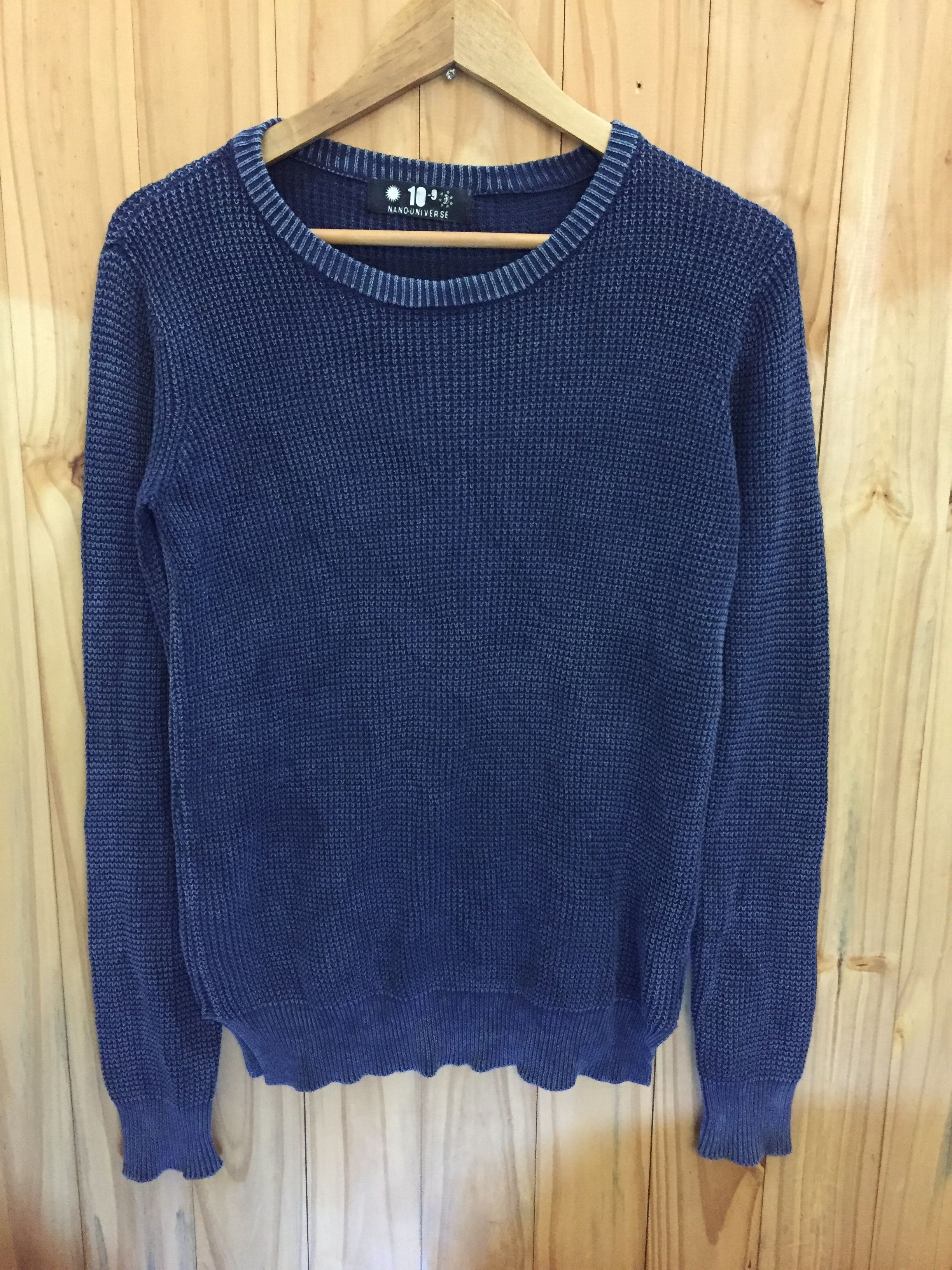 Japanese Brand × NANO universe Nano Universe Indigo rusty wash wafer Knit Size US S / EU 44-46 / 1 - 3 Thumbnail