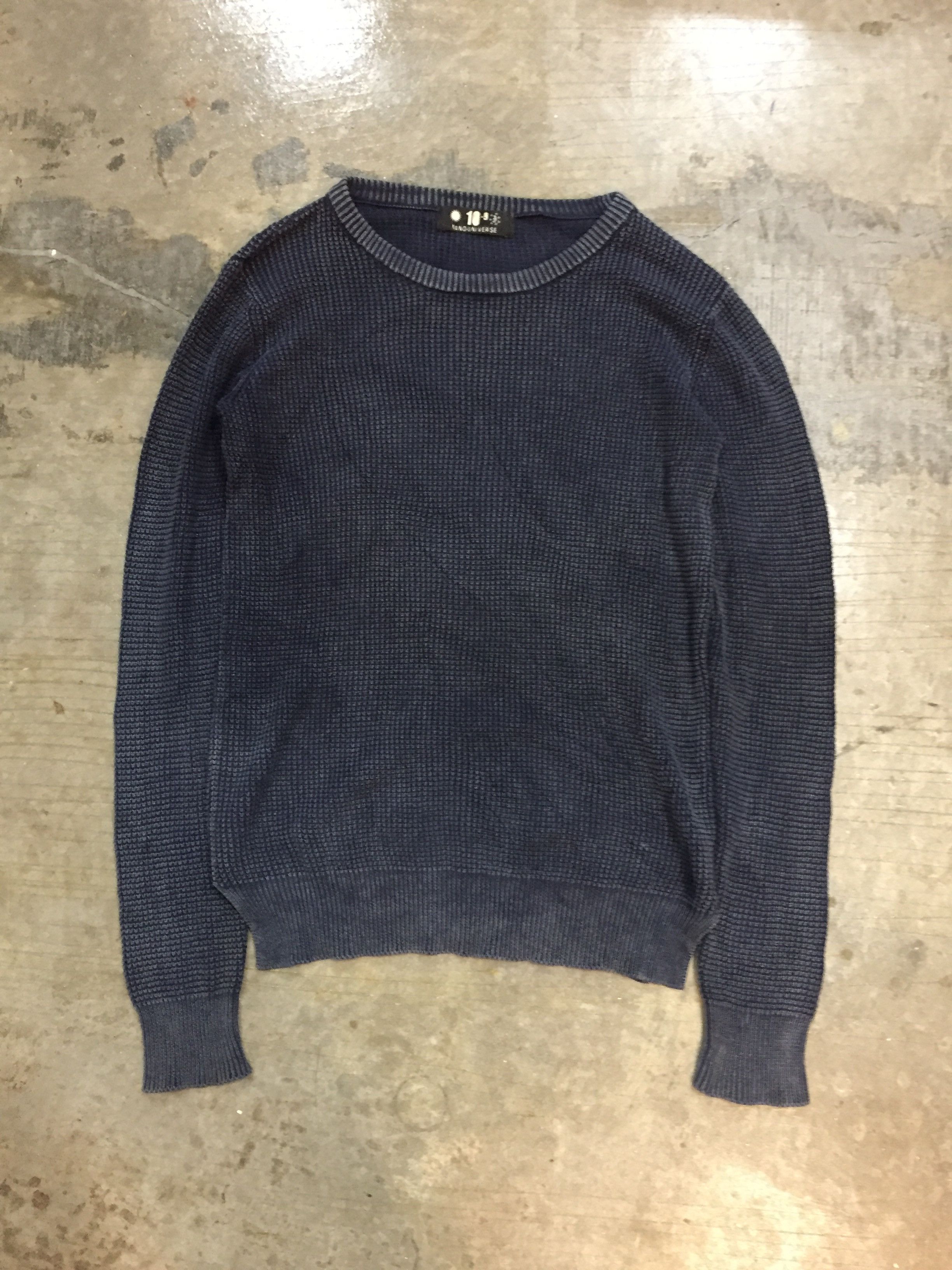 Japanese Brand × NANO universe Nano Universe Indigo rusty wash wafer Knit Size US S / EU 44-46 / 1 - 2 Thumbnail