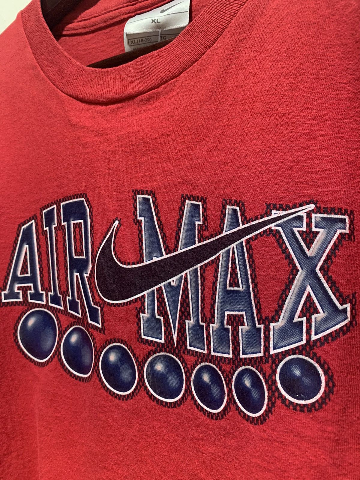 Nike × Vintage *RARE* Vintage Nike Air Max Sphere Logo Long-Sleeve Shirt Size US S / EU 44-46 / 1 - 5 Thumbnail