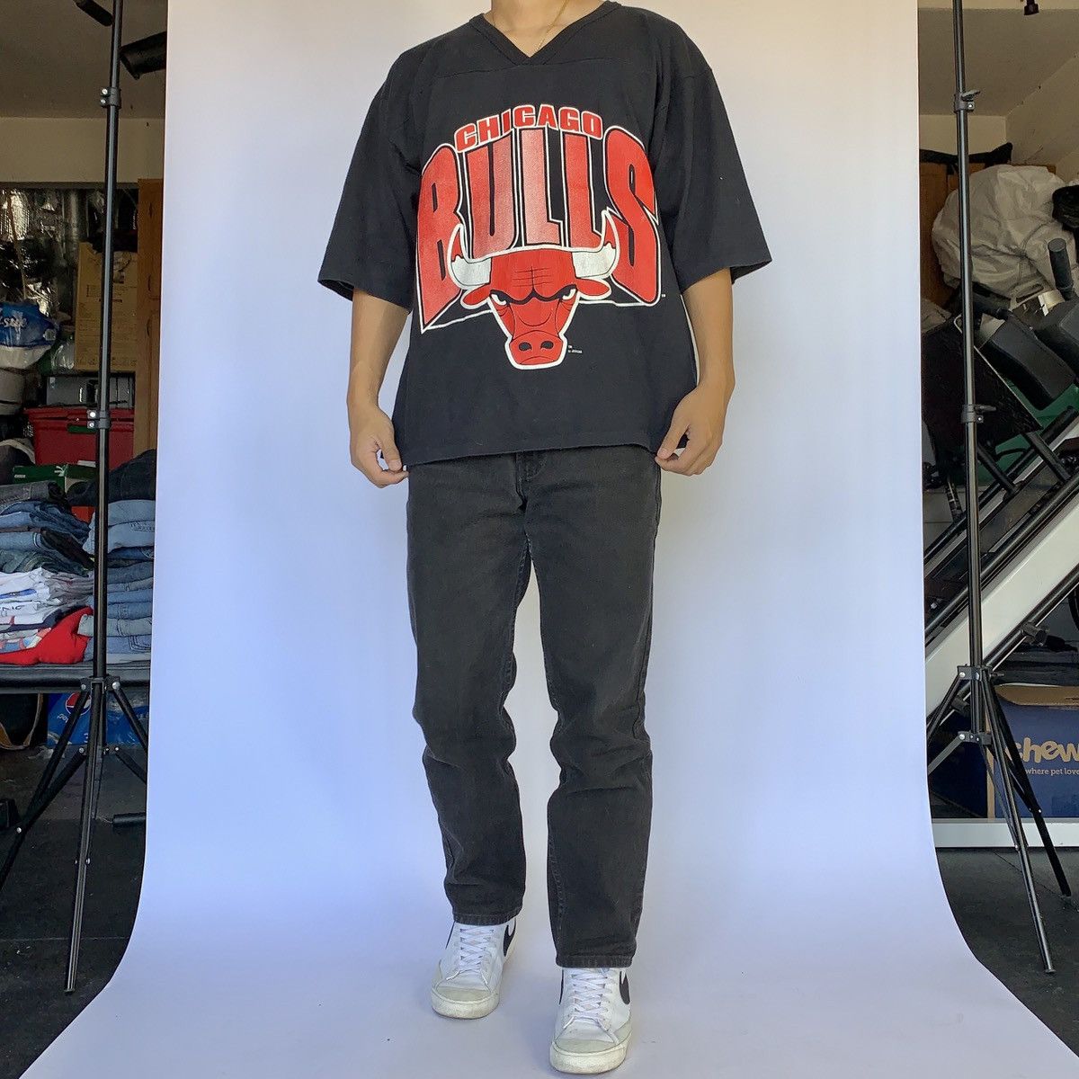 NBA × Vintage vintage chicago bulls 3/4ths sleeve Size US L / EU 52-54 / 3 - 1 Thumbnail