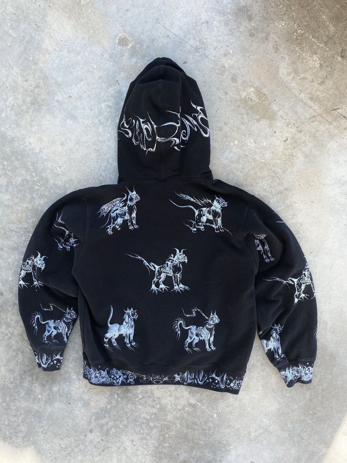 Supreme Supreme Black Animals Hell Dog Hoodie Medium NY Wing M Grailed