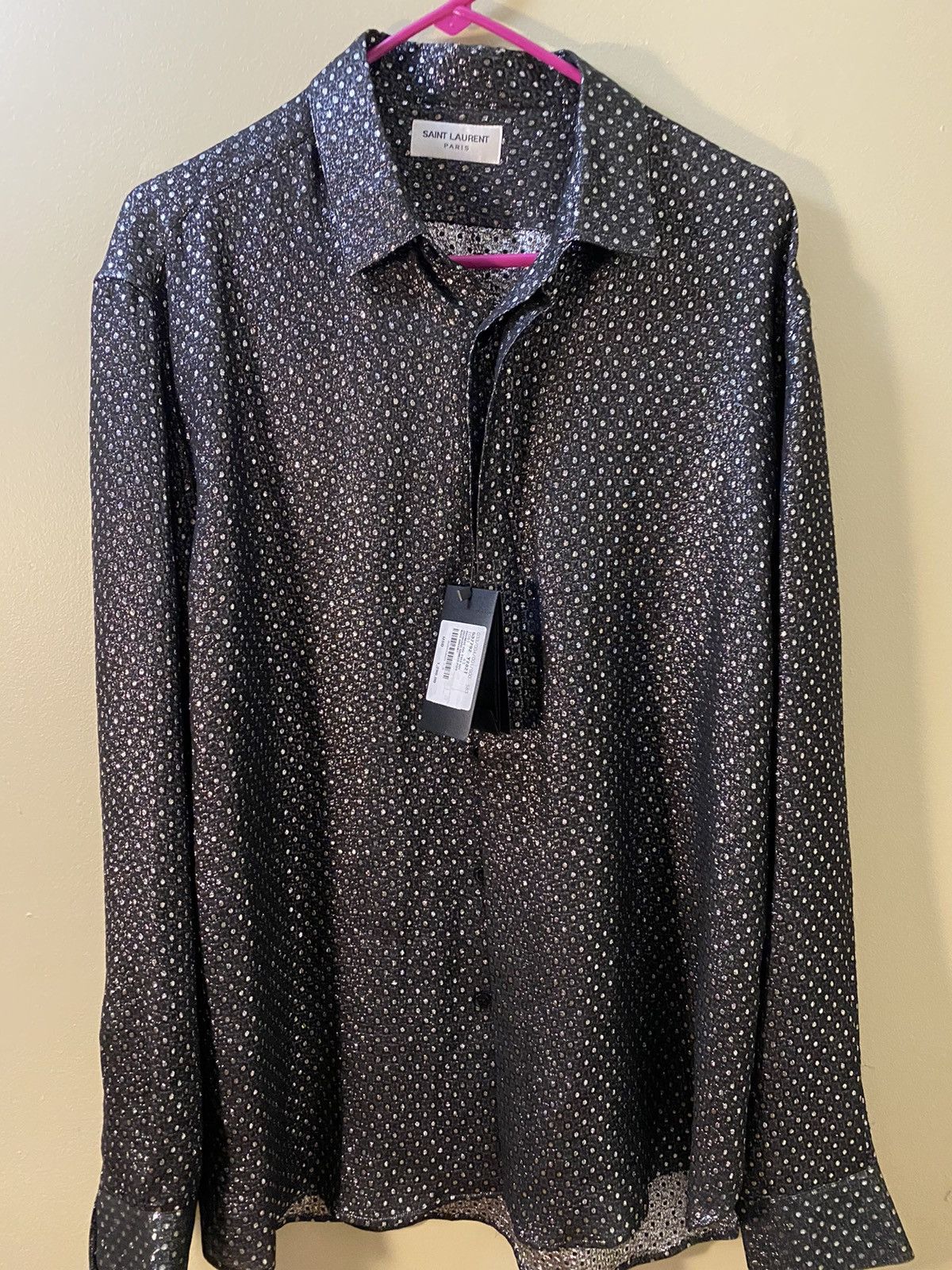 Saint Laurent Paris Metallic dress shirt Size US XL / EU 56 / 4 - 1 Thumbnail