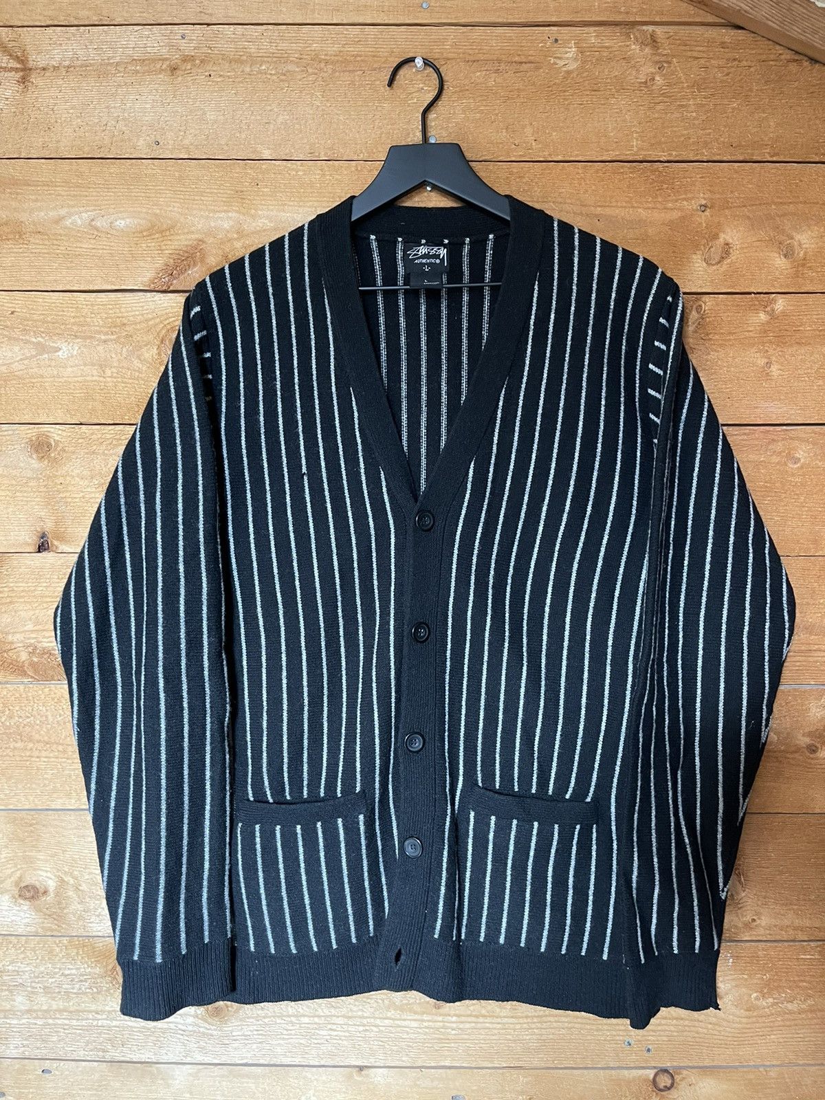 Stripe Brushed Cardigan