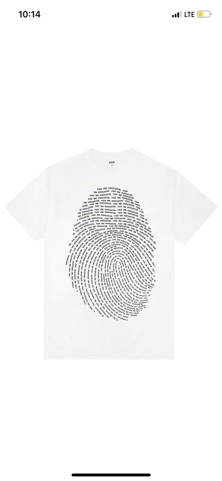 Fuck The Population FTP fingerprint tee Size US L / EU 52-54 / 3 - 2 Thumbnail