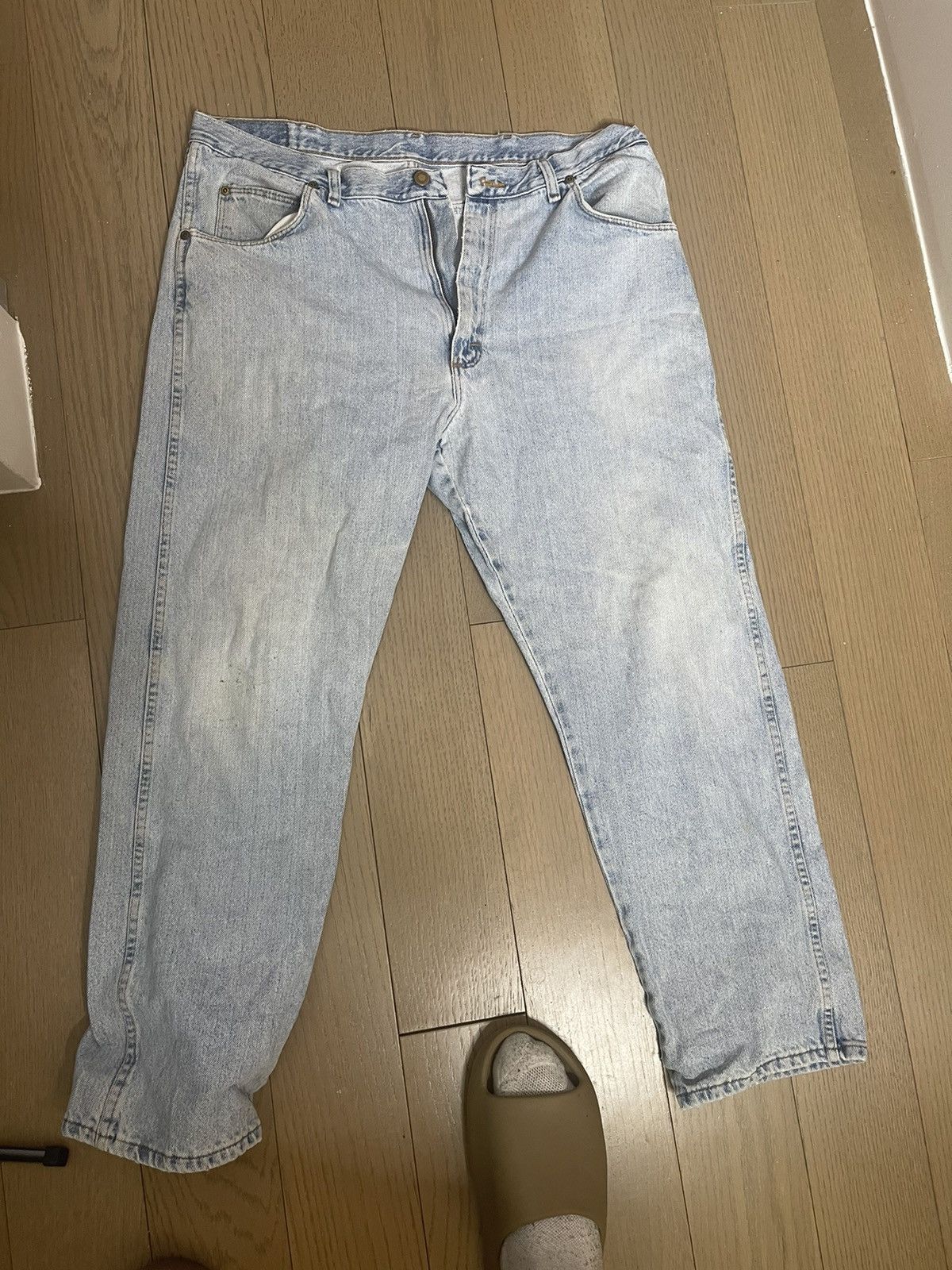 Vintage Vintage Light Washed Denim Jeans Size US 34 / EU 50 - 5 Thumbnail