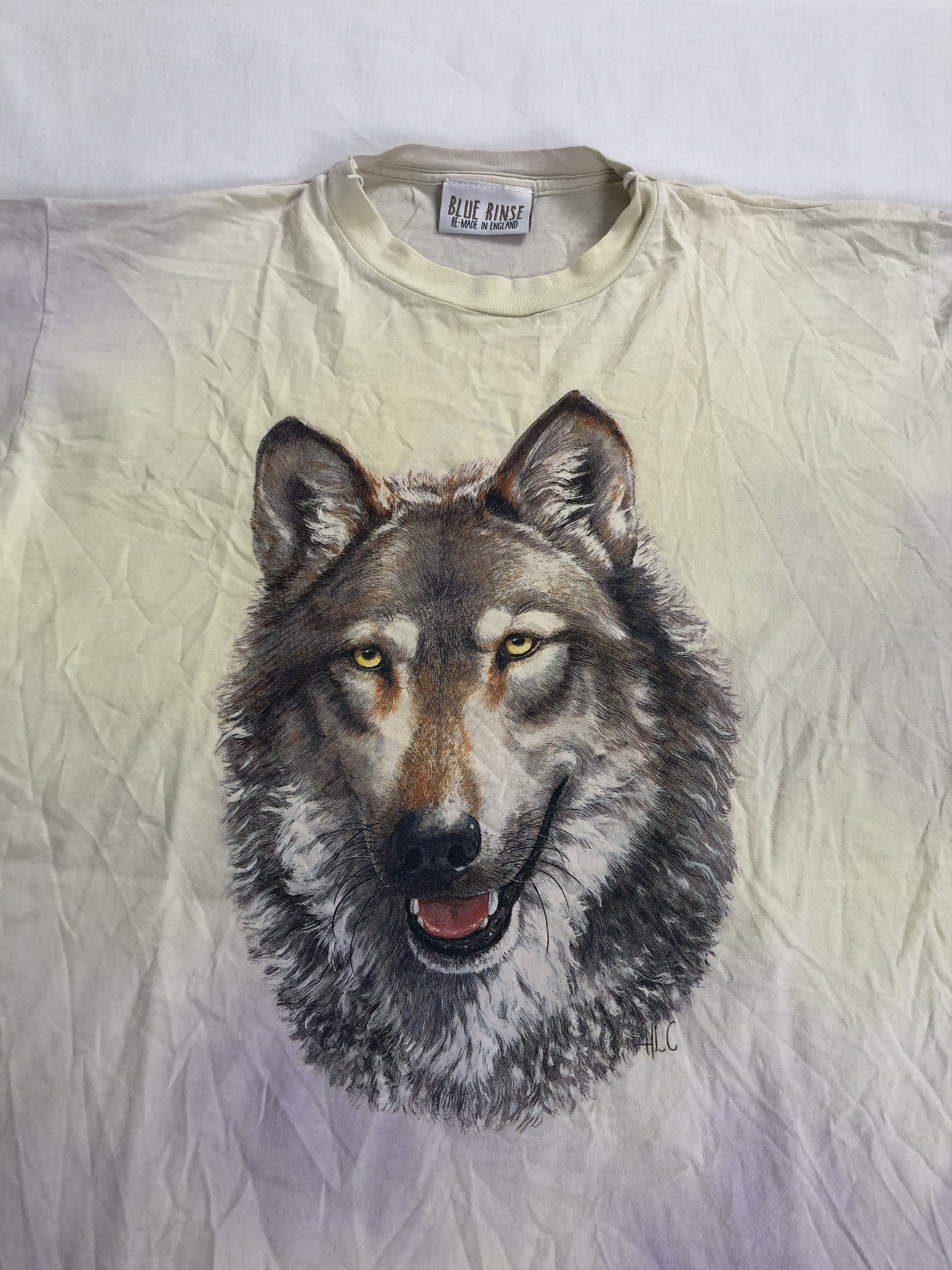 Vintage Vintage 90s Wolf tie dye t-shirt (Sea Frog Wolf Eagles) Size US M / EU 48-50 / 2 - 2 Thumbnail