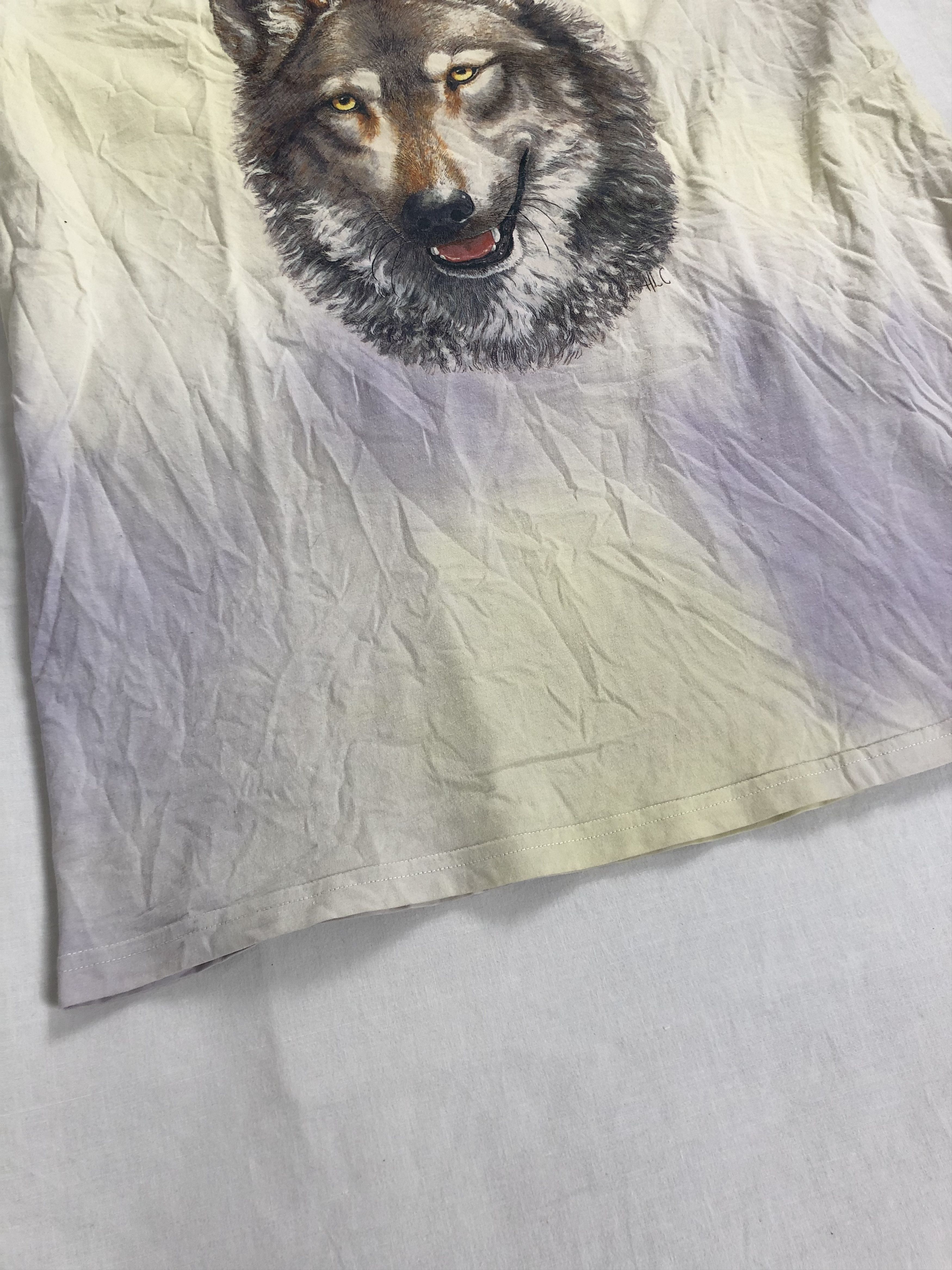 Vintage Vintage 90s Wolf tie dye t-shirt (Sea Frog Wolf Eagles) Size US M / EU 48-50 / 2 - 6 Thumbnail