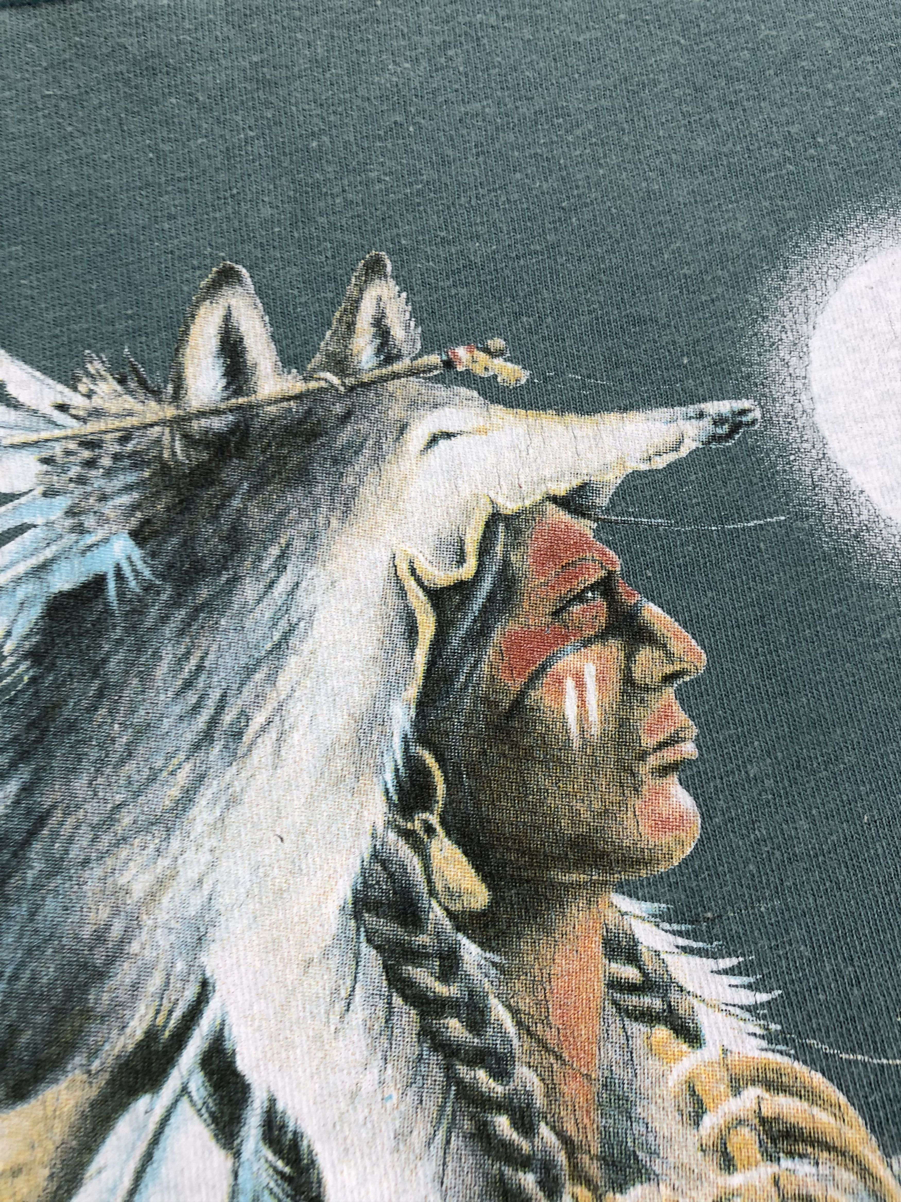 Vintage Vintage Wolf Indian t-shirt (Sea Frog Wolf Eagles) Size US L / EU 52-54 / 3 - 4 Thumbnail