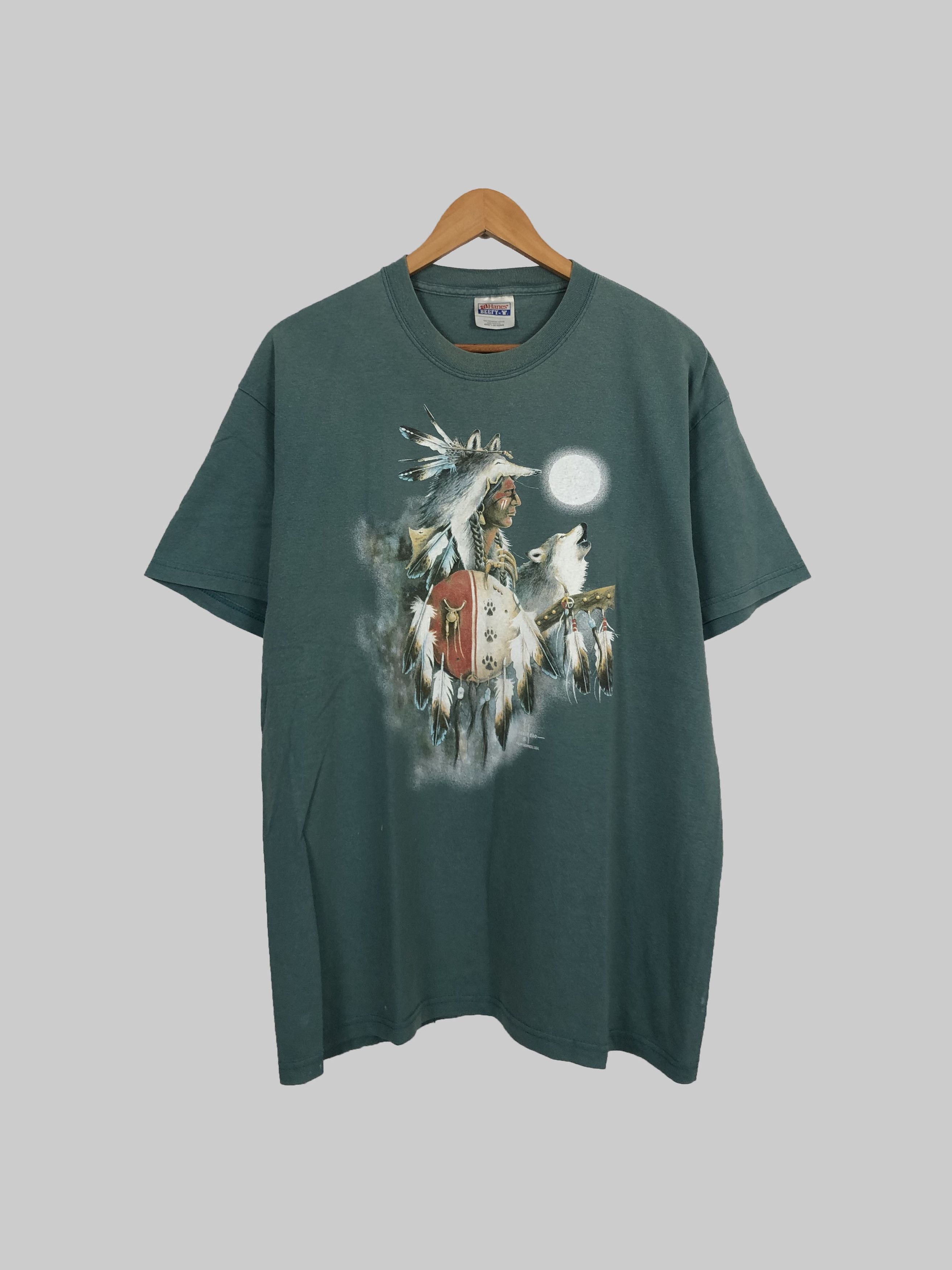 Vintage Vintage Wolf Indian t-shirt (Sea Frog Wolf Eagles) Size US L / EU 52-54 / 3 - 1 Thumbnail