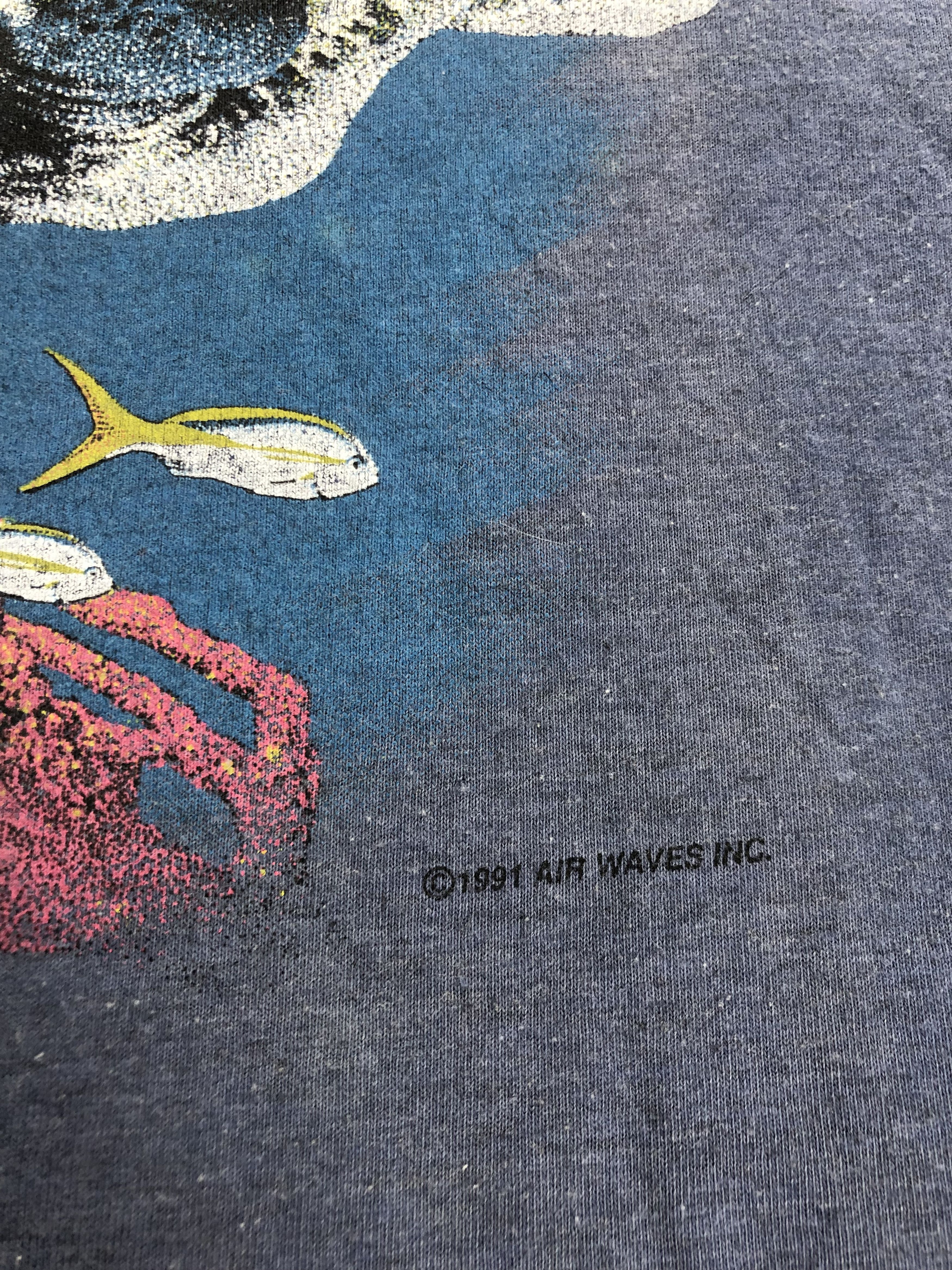 Vintage Vintage 1991 Air Waves Turtle Sea Ocean Porto Manise Size US XL / EU 56 / 4 - 6 Thumbnail