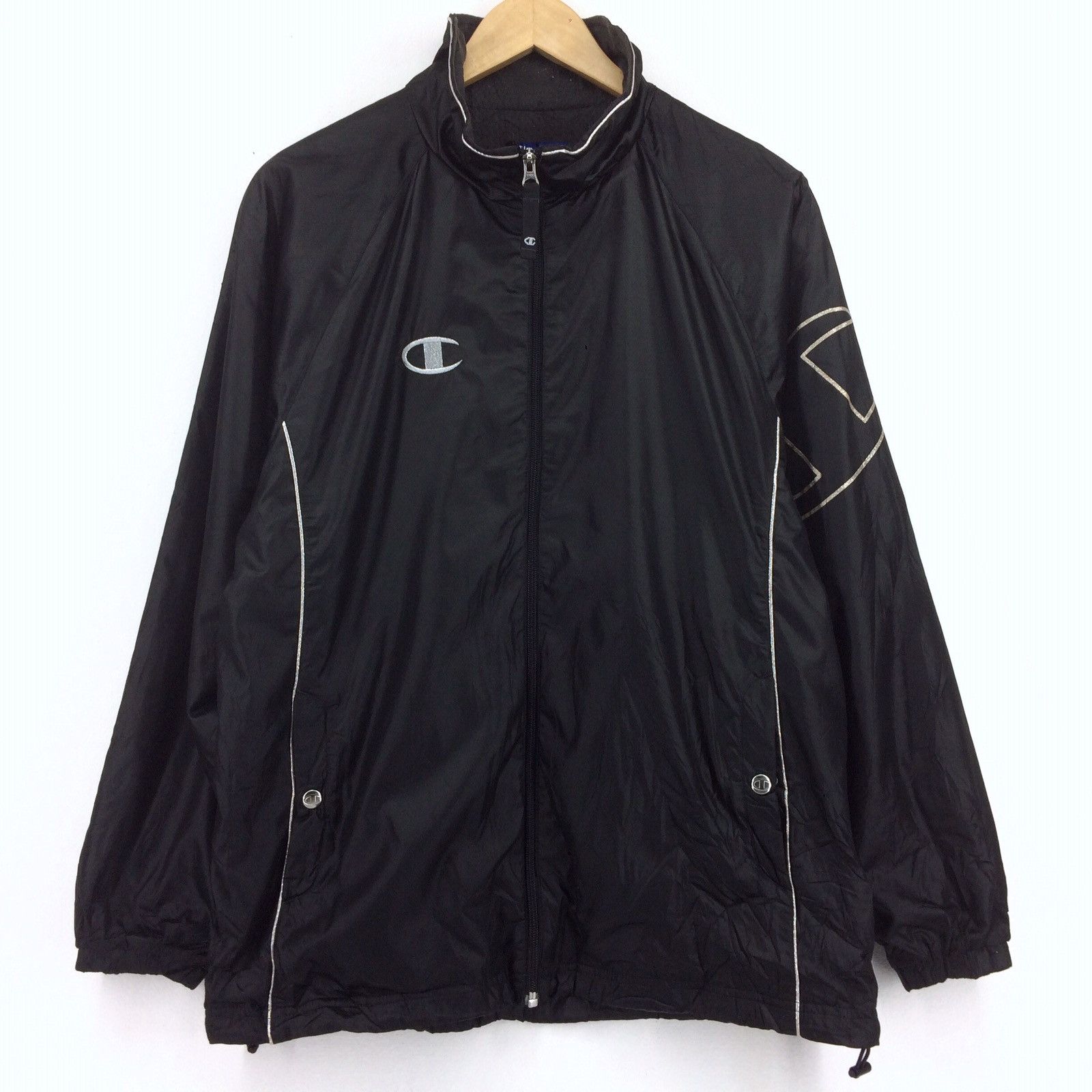 Champion Vintage Champion Black Windbreaker Jacket | M Size US M / EU 48-50 / 2 - 1 Thumbnail